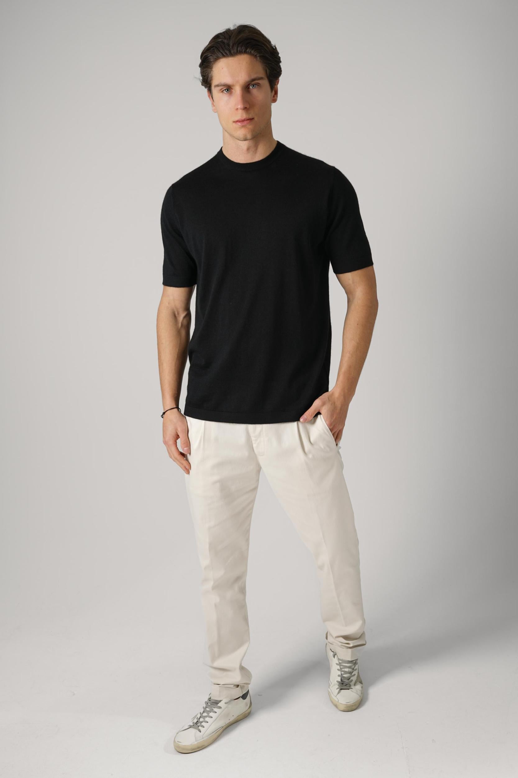 Filippo De Laurentiis Cashmeret T-Shirt Black