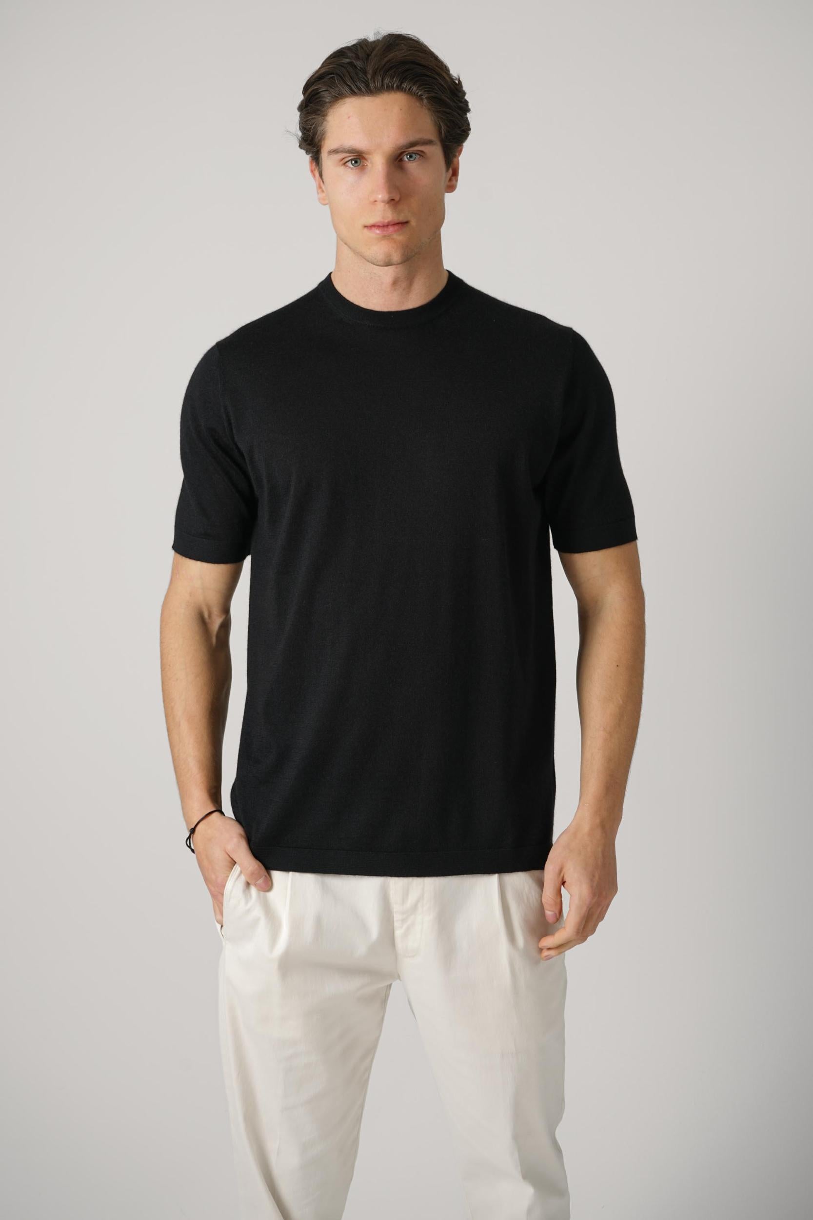 Filippo De Laurentiis Cashmeret T-Shirt Black