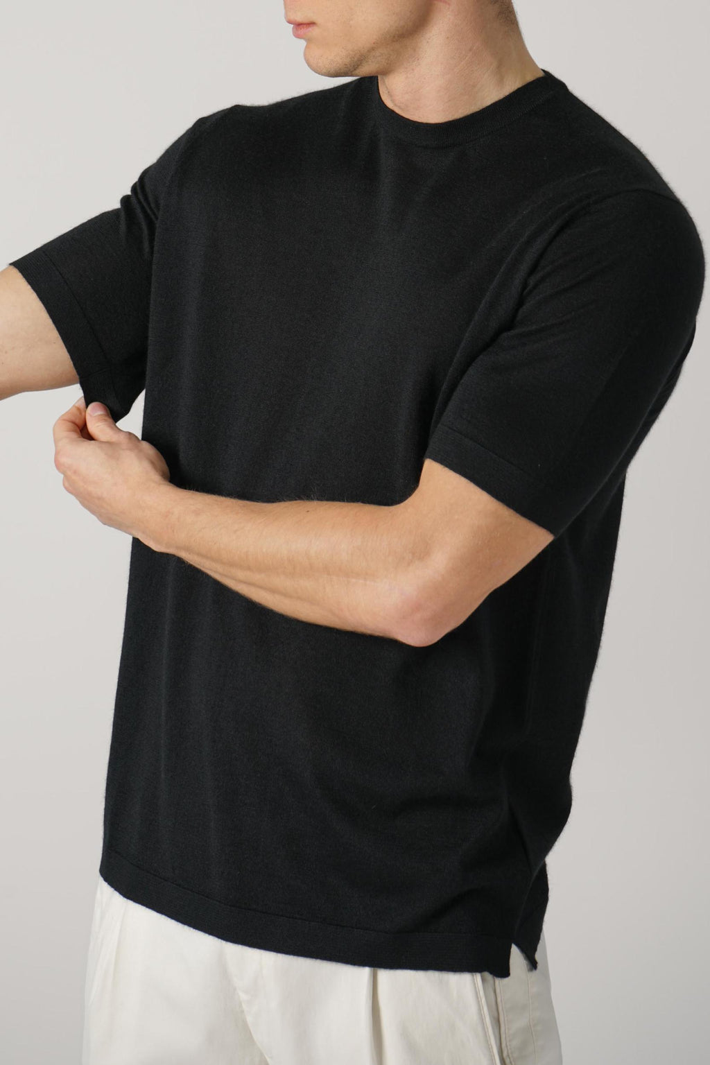 Filippo De Laurentiis Cashmeret T-Shirt Black
