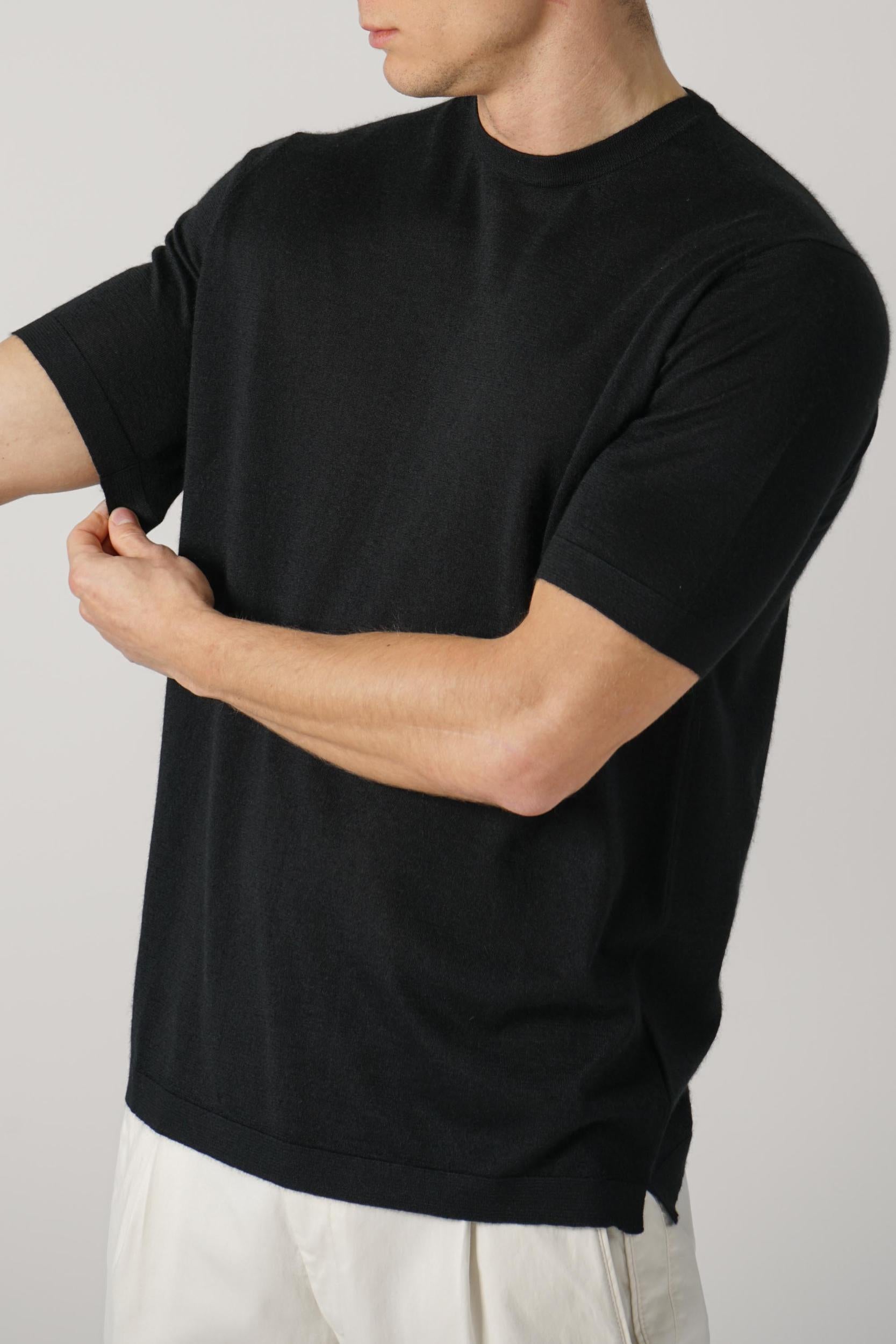 Filippo De Laurentiis Cashmeret T-Shirt Black