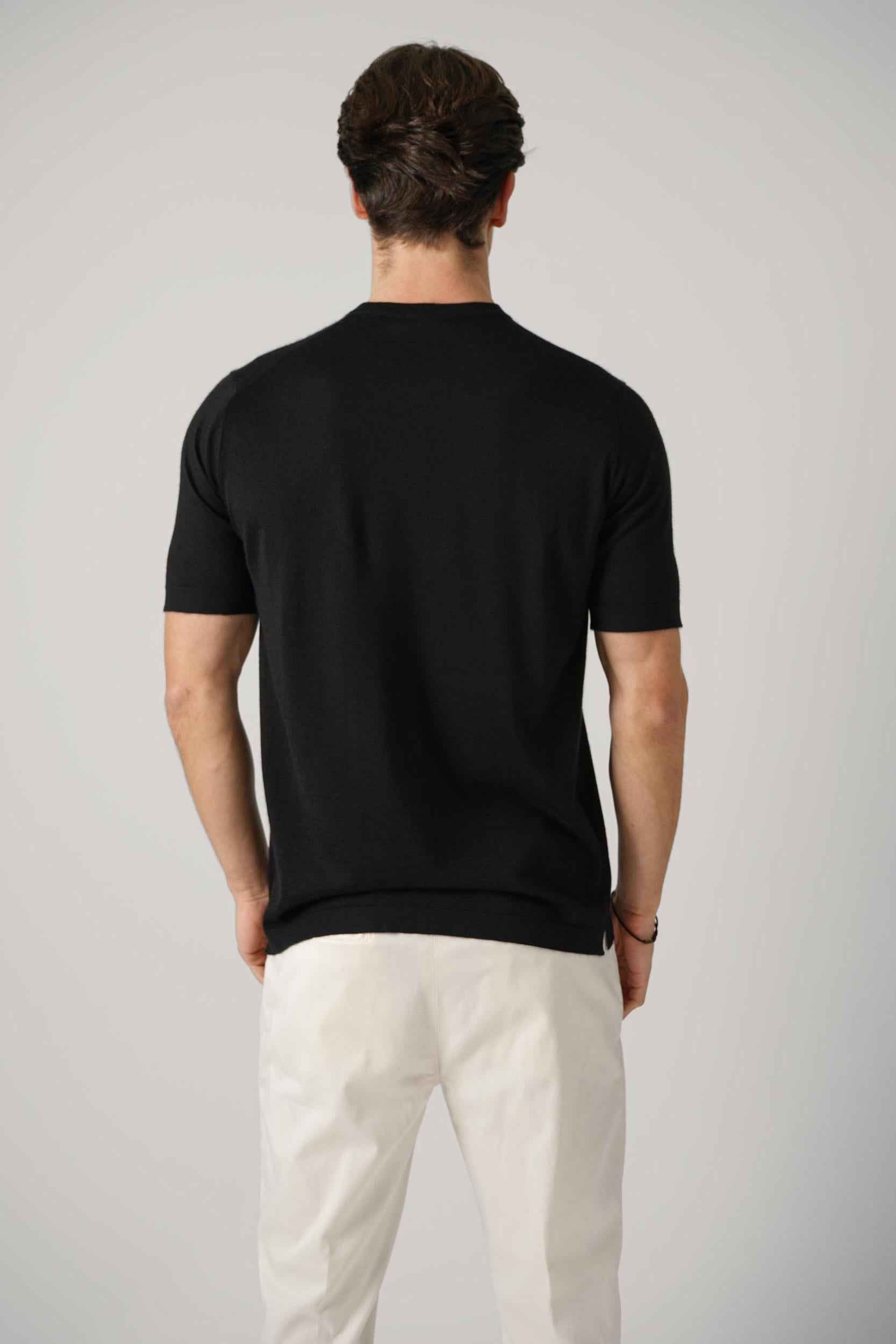 Filippo De Laurentiis Cashmeret T-Shirt Black