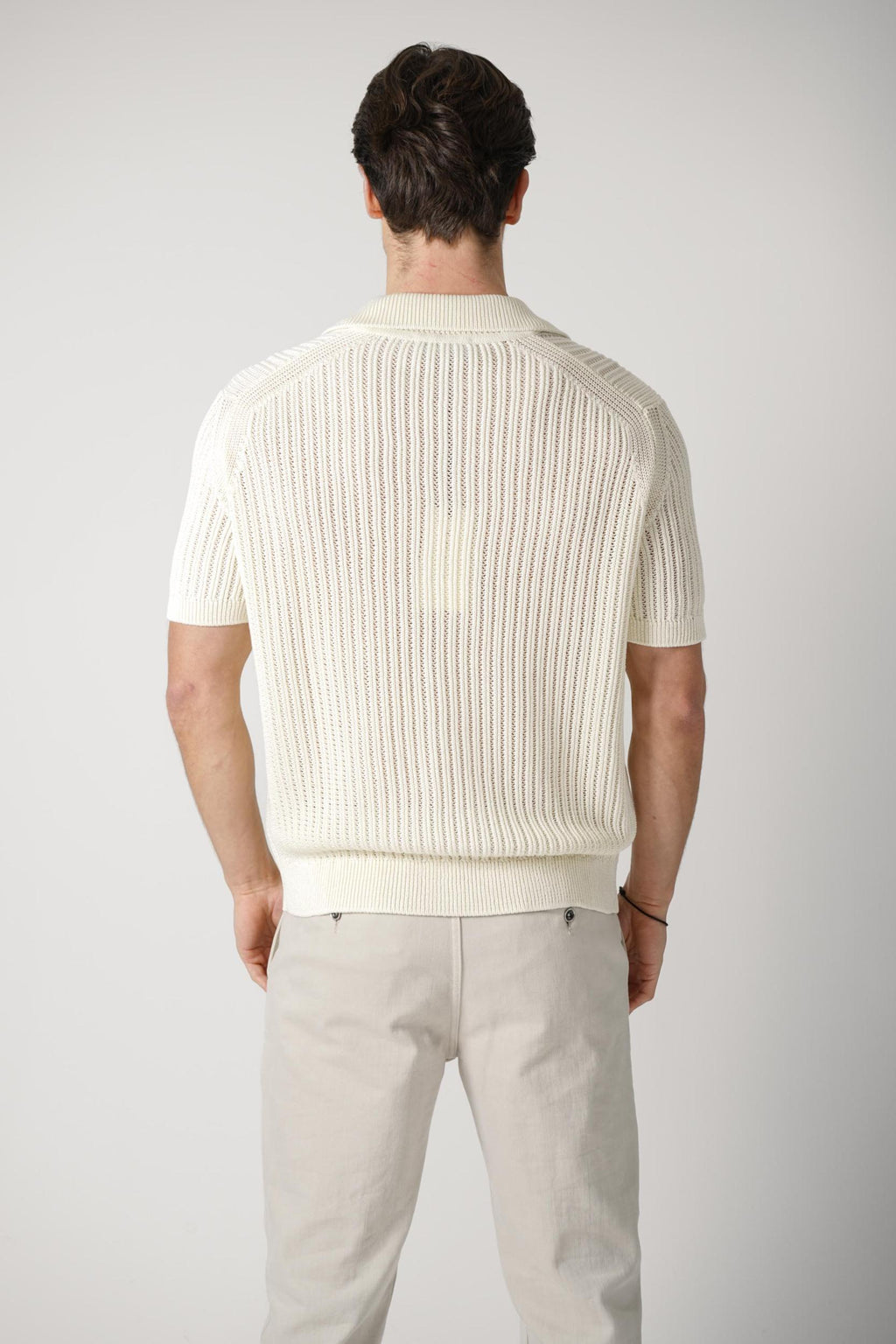 Filippo De Laurentiis Knit Buttoned Shirt Creme