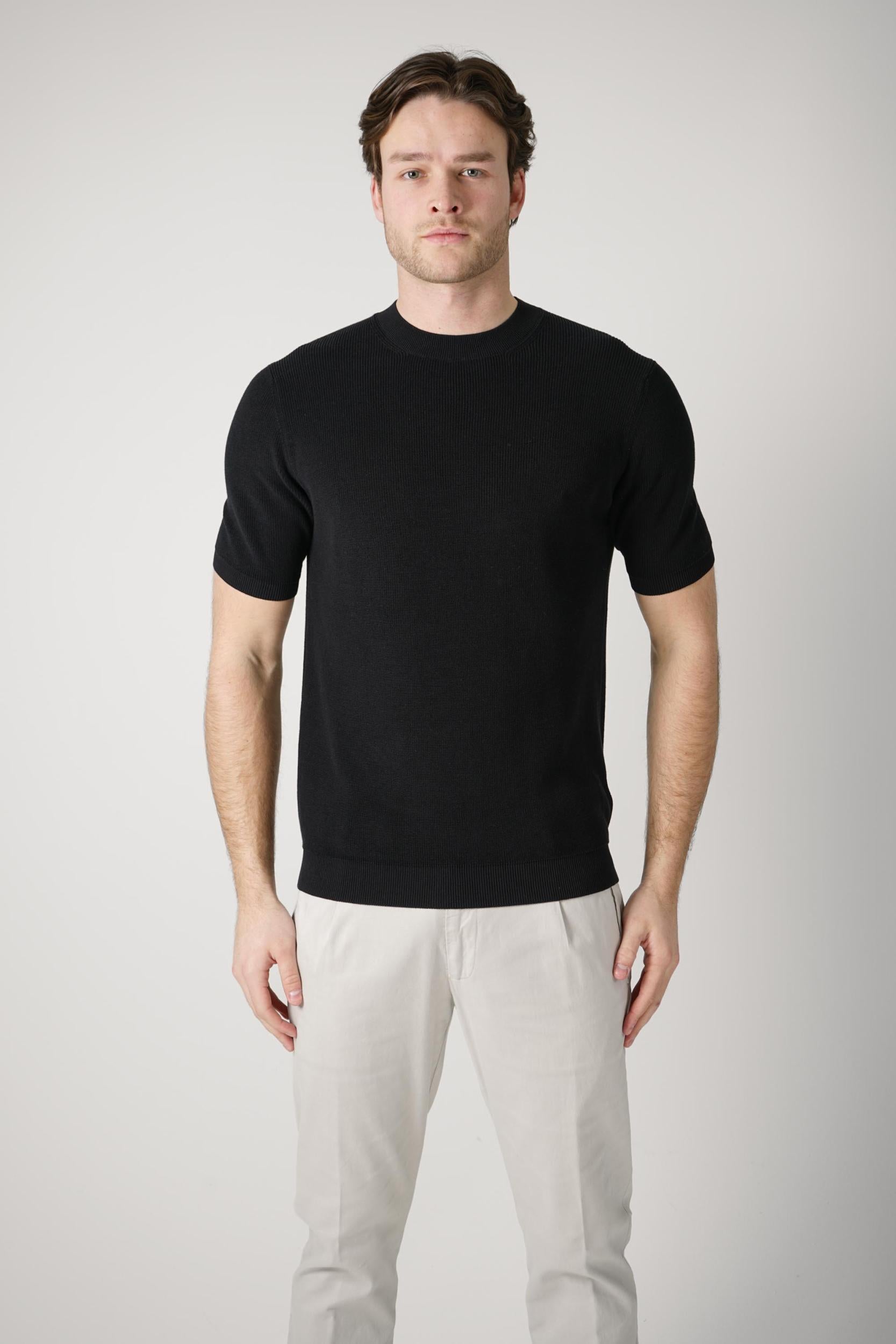 Filippo De Laurentiis Knitted T-Shirt Nero