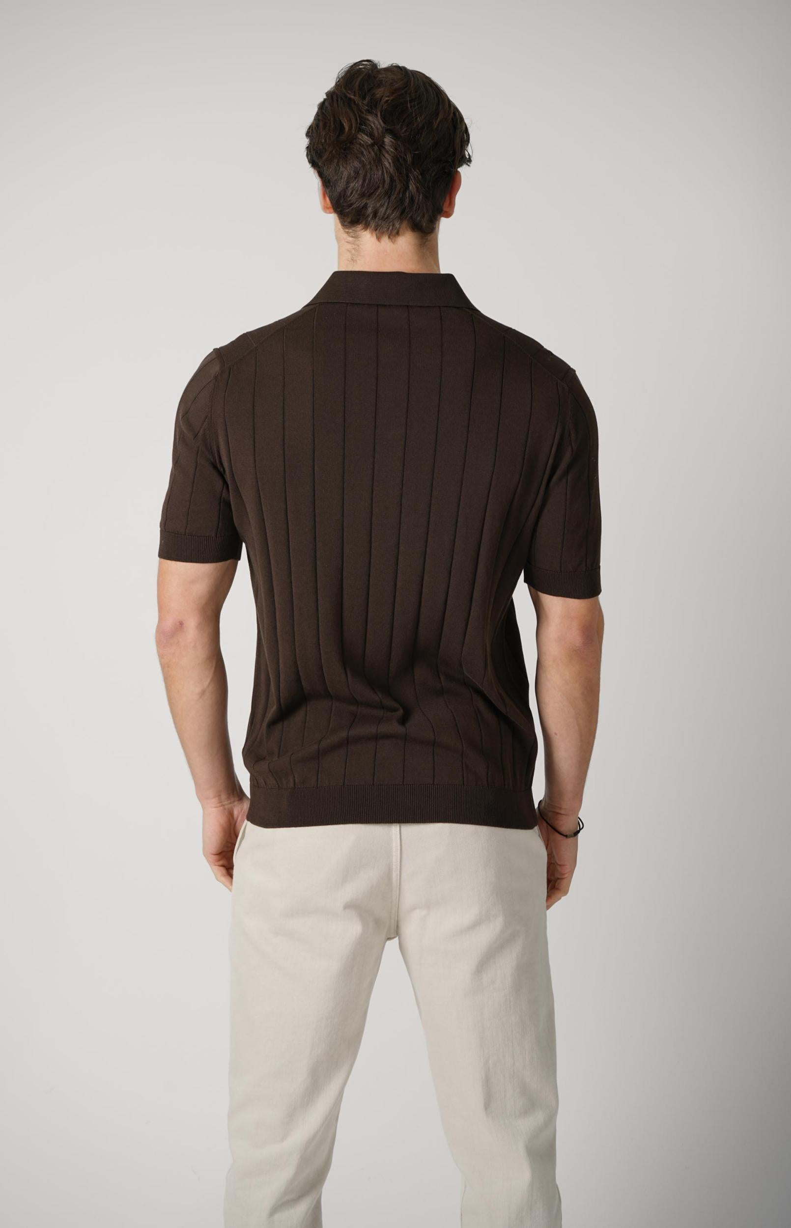 Filippo De Laurentiis Ribbed Polo Shirt