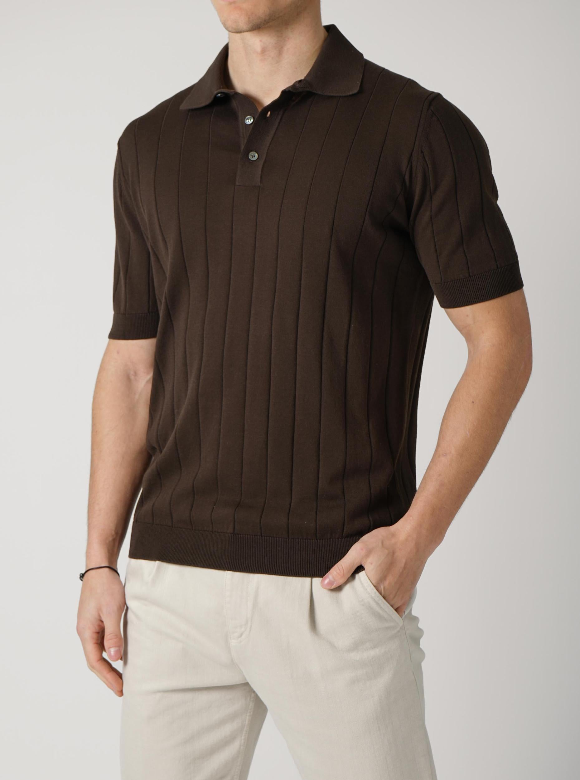 Filippo De Laurentiis Ribbed Polo Shirt