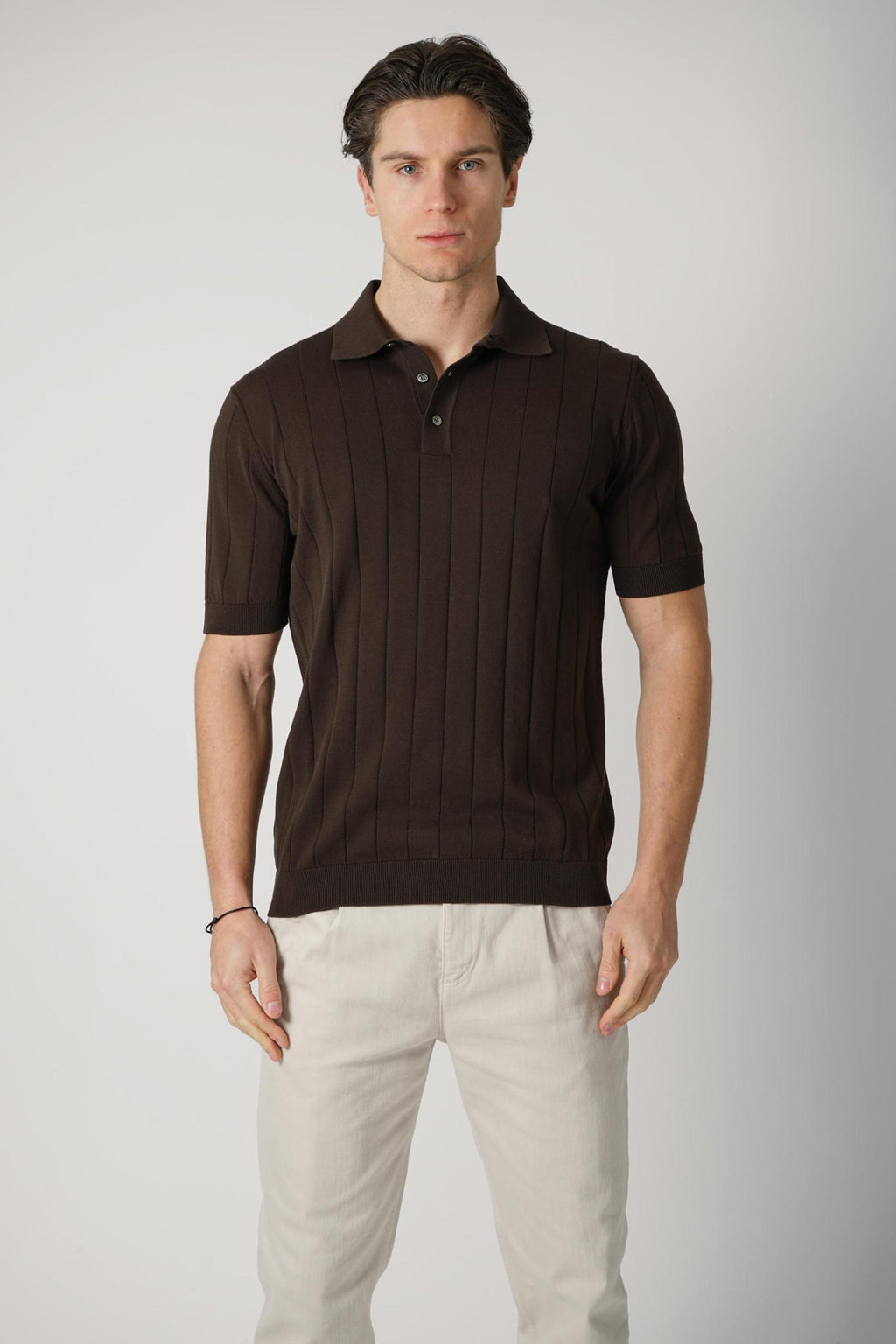 Filippo De Laurentiis Ribbed Polo Shirt