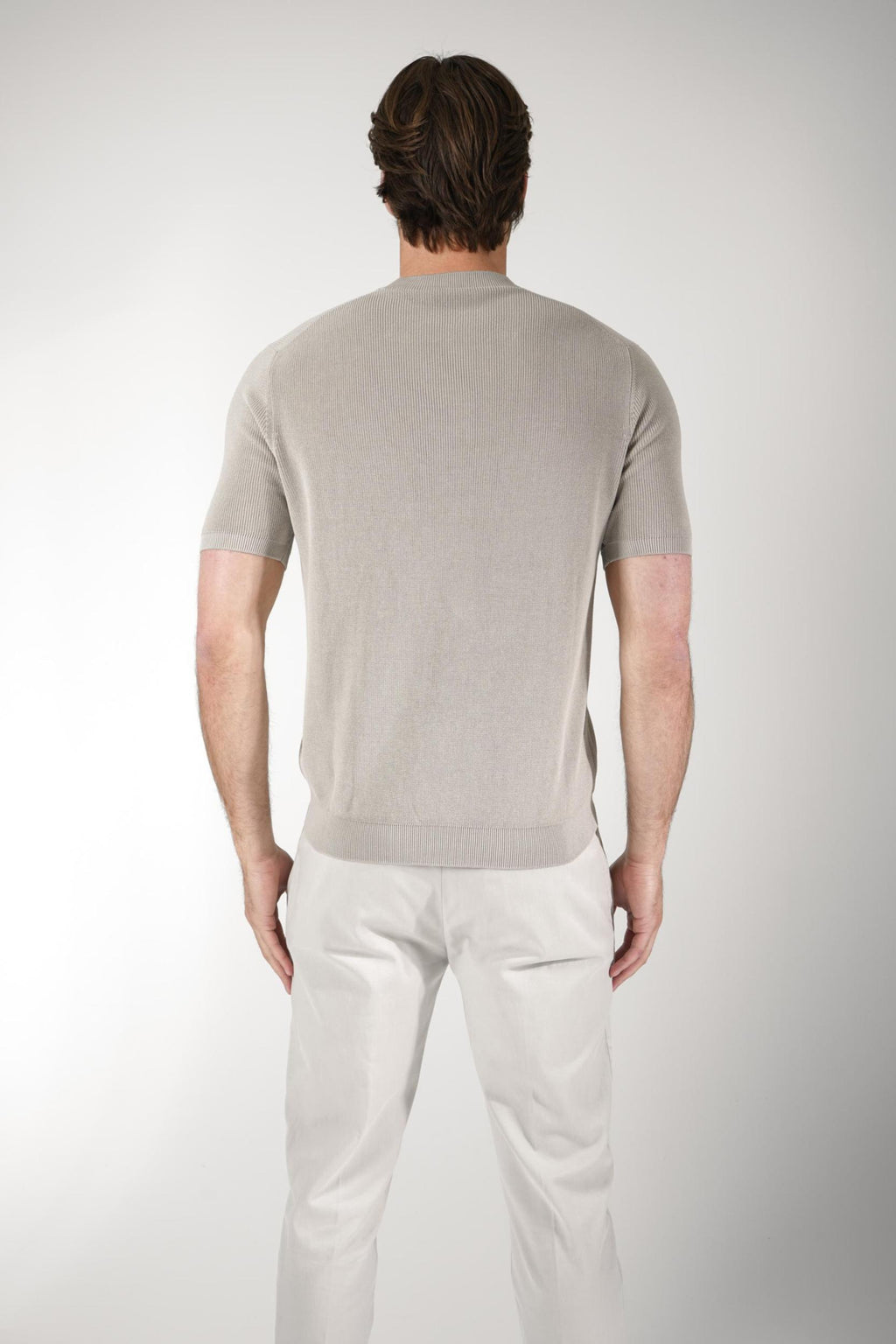 Filippo De Laurentiis Ribbed T-Shirt Nebbia