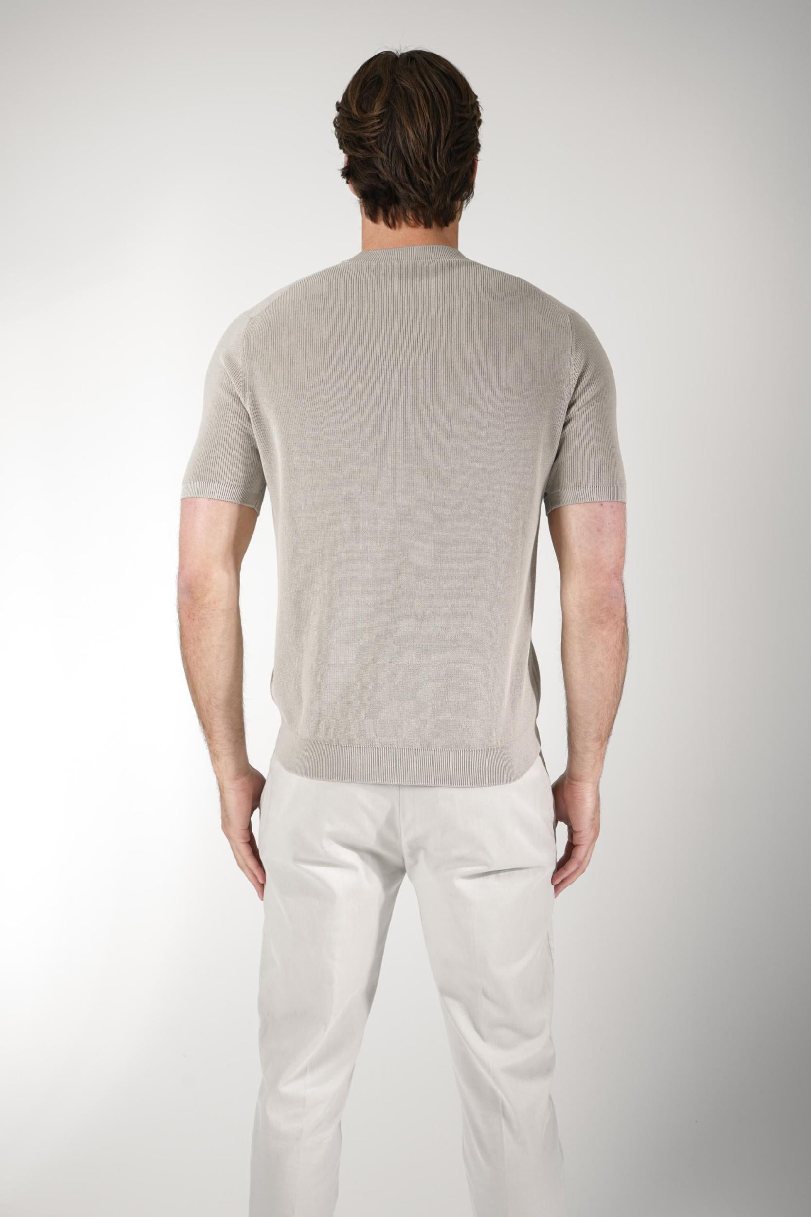 Filippo De Laurentiis Ribbed T-Shirt Nebbia