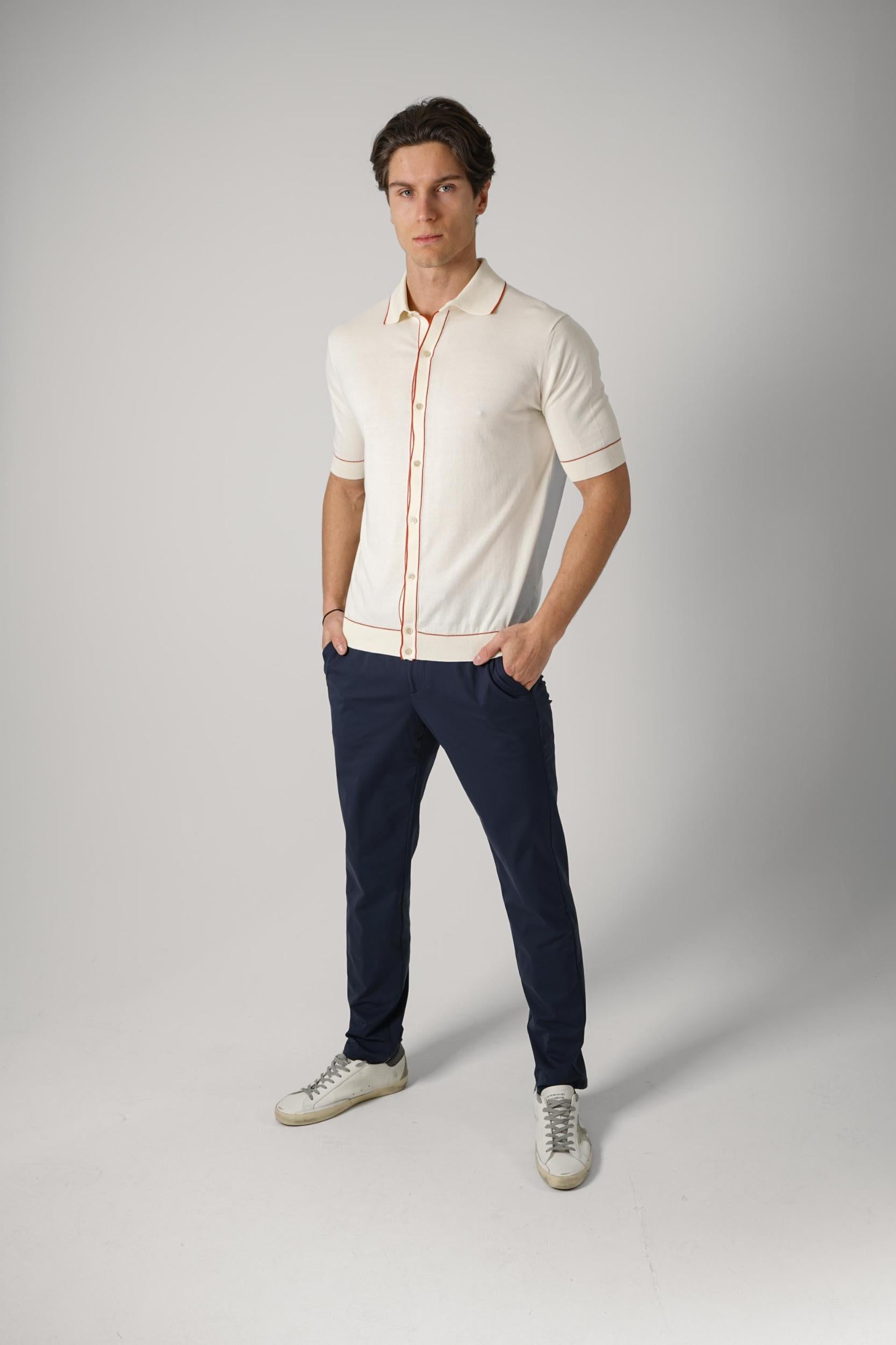 Filippo De Laurentiis Short Sleeve Cardigan Latte