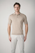 Filippo De Laurentiis Silk Cento Polo Beige