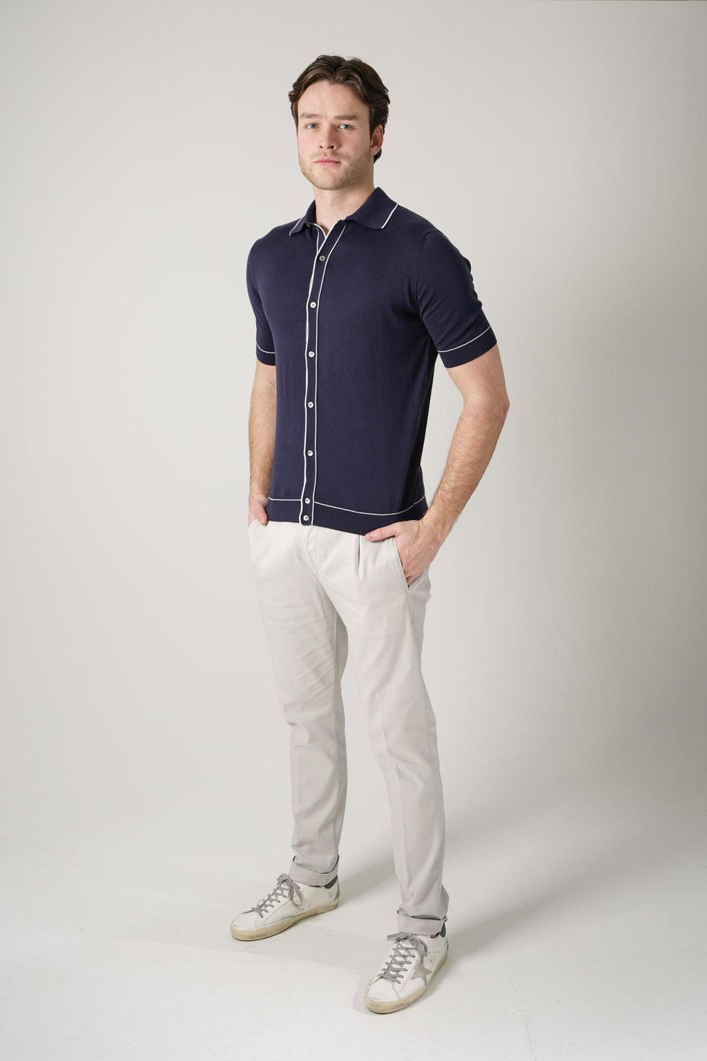 Filippo De Laurentiis Sublime Cotton Buttoned Polo T-Shirt