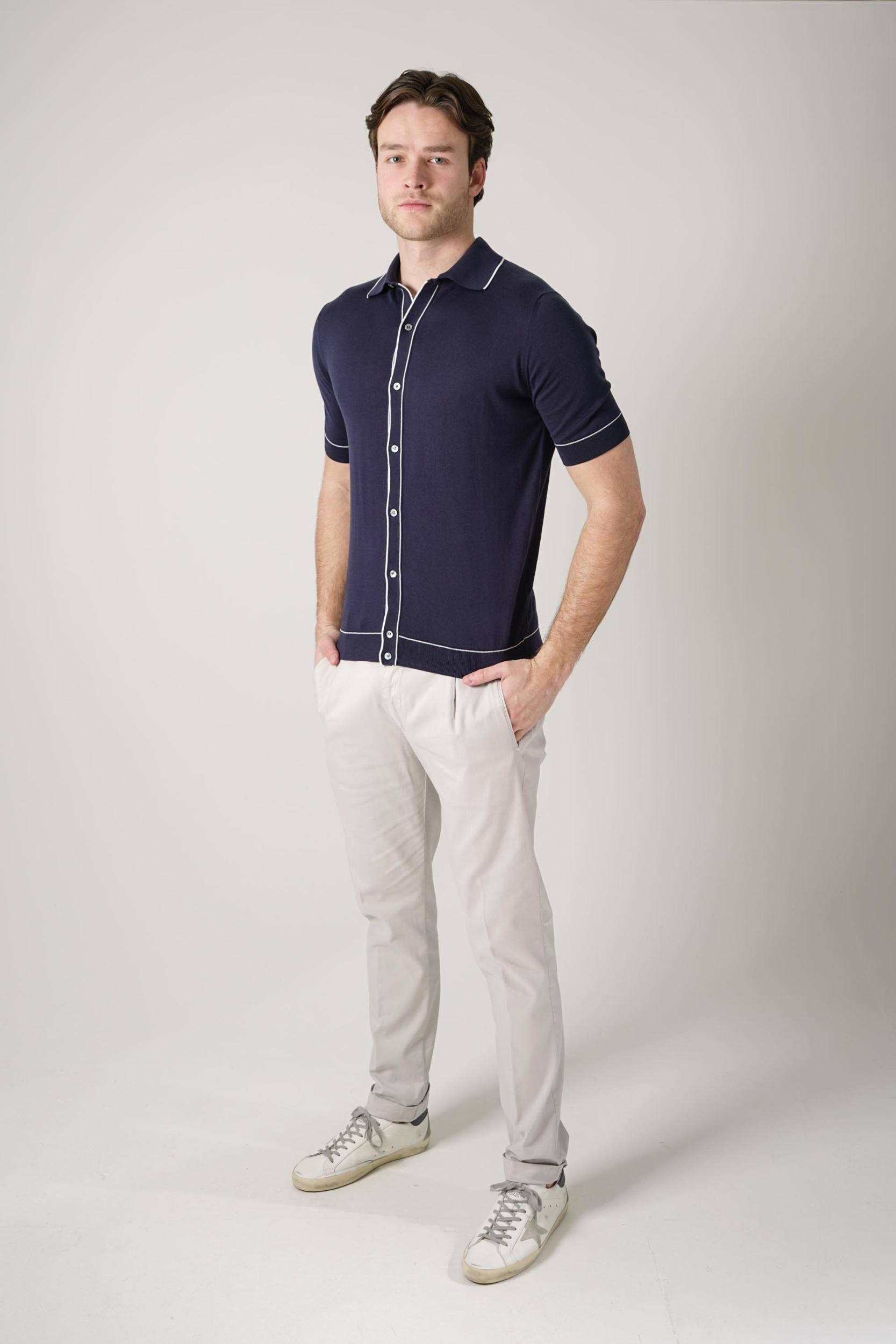 Filippo De Laurentiis Sublime Cotton Buttoned Polo T-Shirt