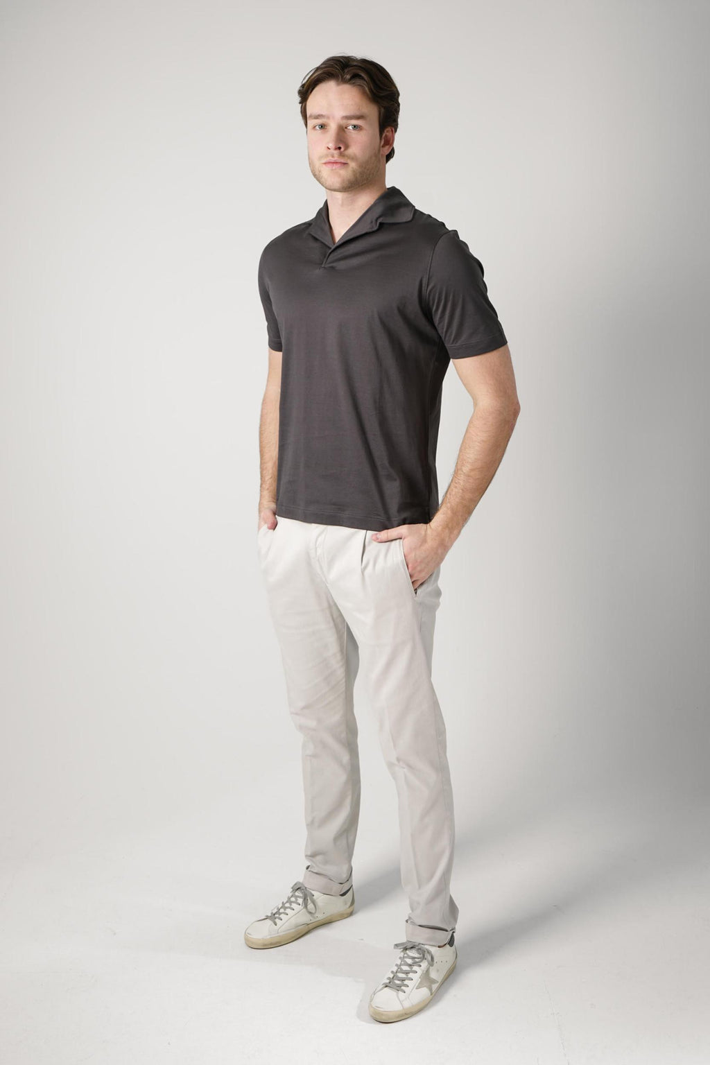 Filippo De Laurentiis Supima Luce Jerlux Polo T-Shirt Moro