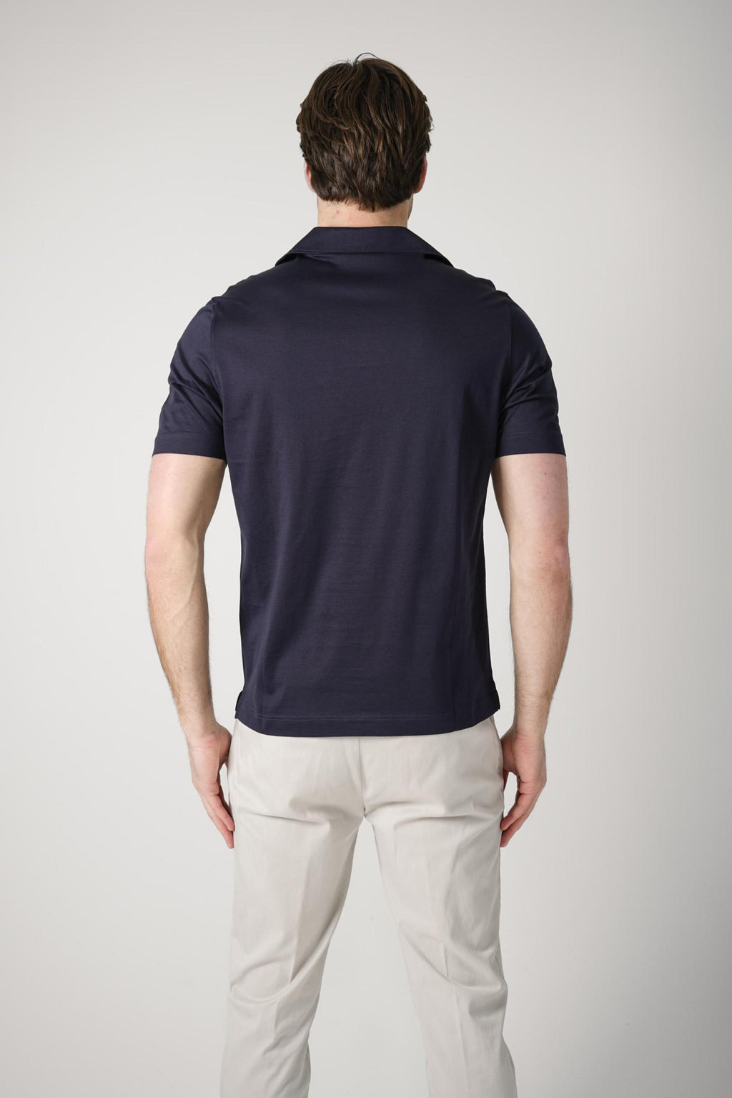 Filippo De Laurentiis Supima Luce Jerlux Polo T-Shirt Navy