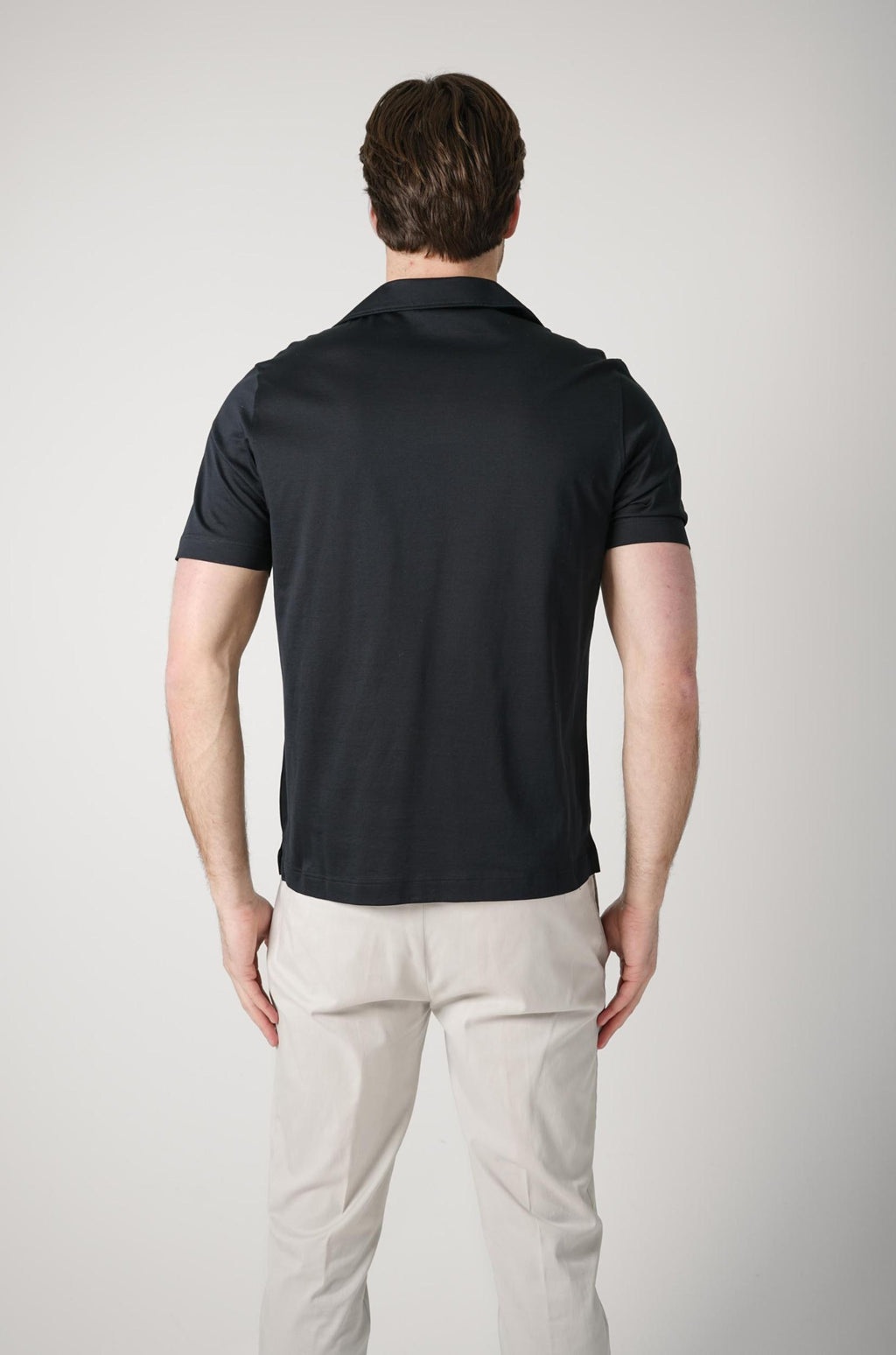 Filippo De Laurentiis Supima Luce Jerlux Polo T-Shirt Nero