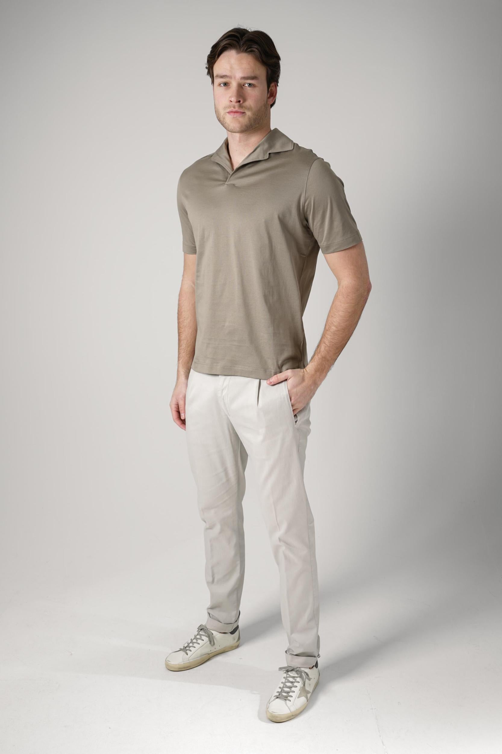 Filippo De Laurentiis Supima Luce Jerlux Polo T-Shirt Tortora