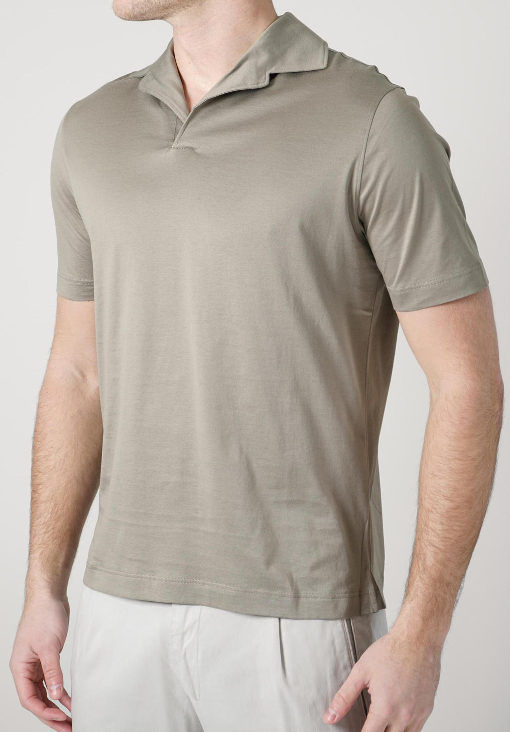 Filippo De Laurentiis Supima Luce Jerlux Polo T-Shirt Tortora