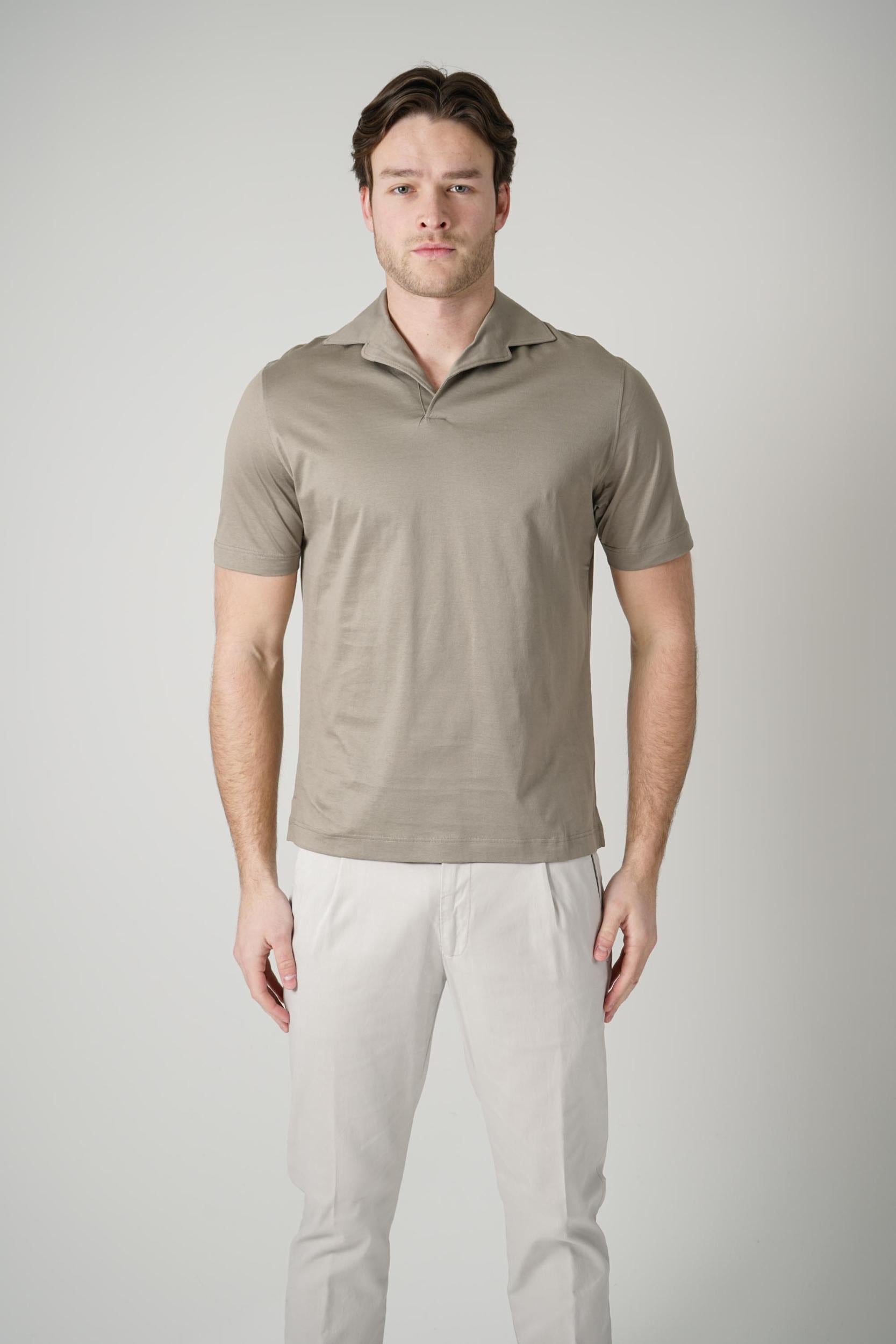 Filippo De Laurentiis Supima Luce Jerlux Polo T-Shirt Tortora