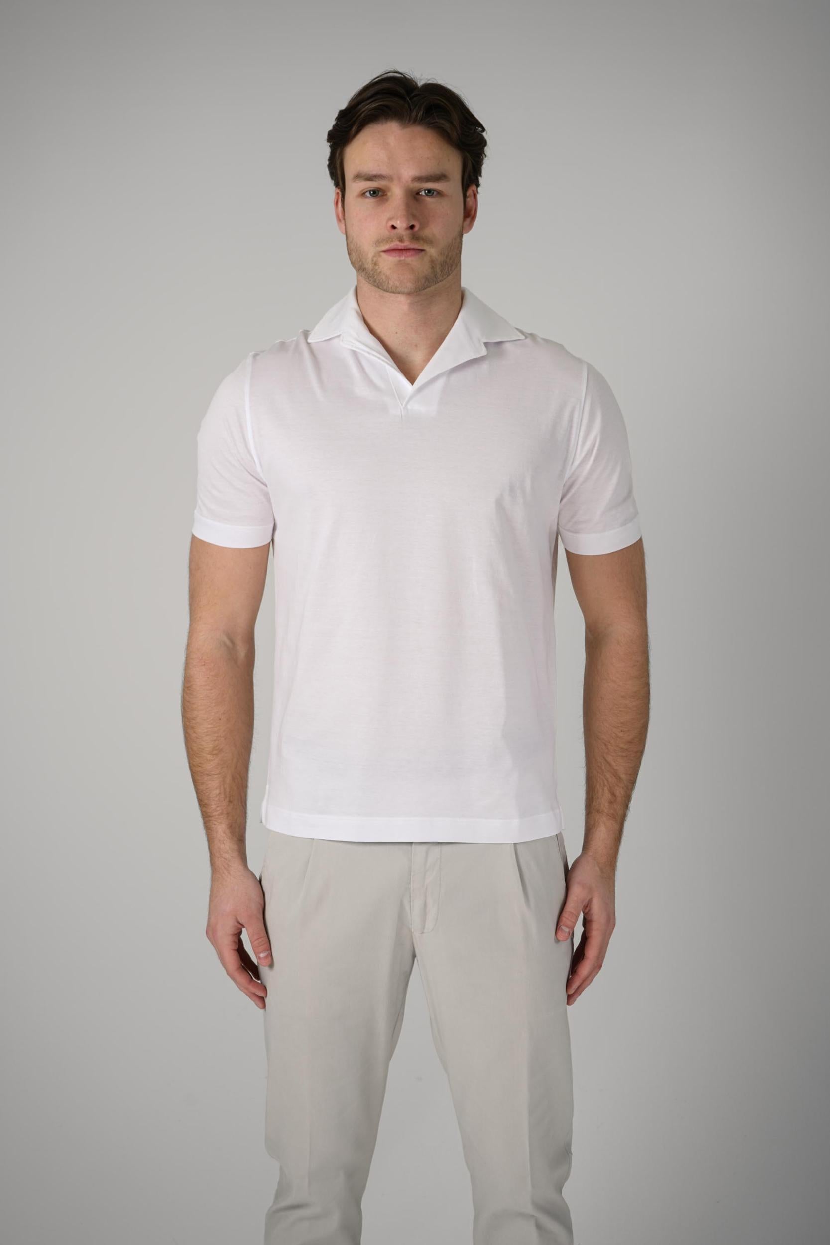 Filippo De Laurentiis Supima Luce Jerlux Polo T-Shirt White