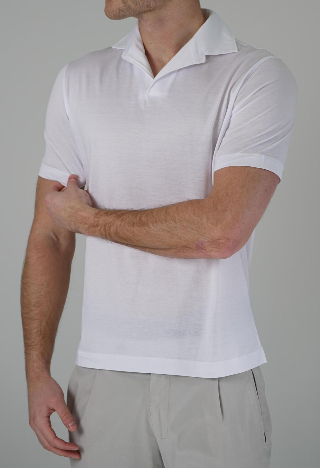 Filippo De Laurentiis Supima Luce Jerlux Polo T-Shirt White