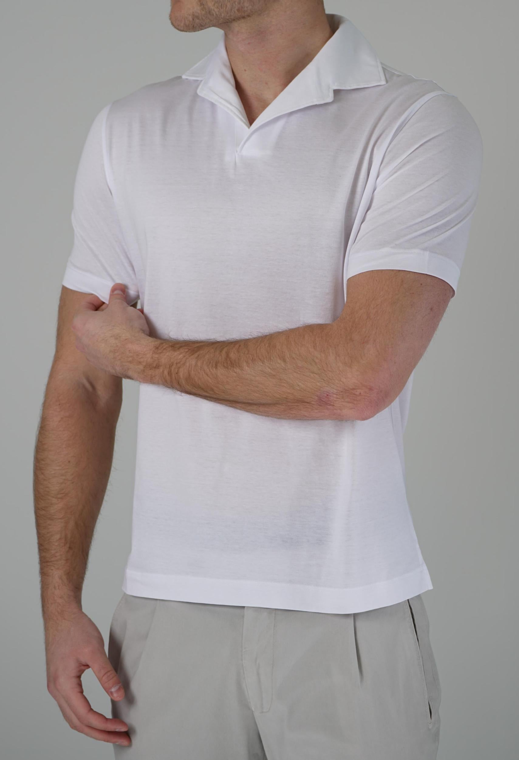 Filippo De Laurentiis Supima Luce Jerlux Polo T-Shirt White