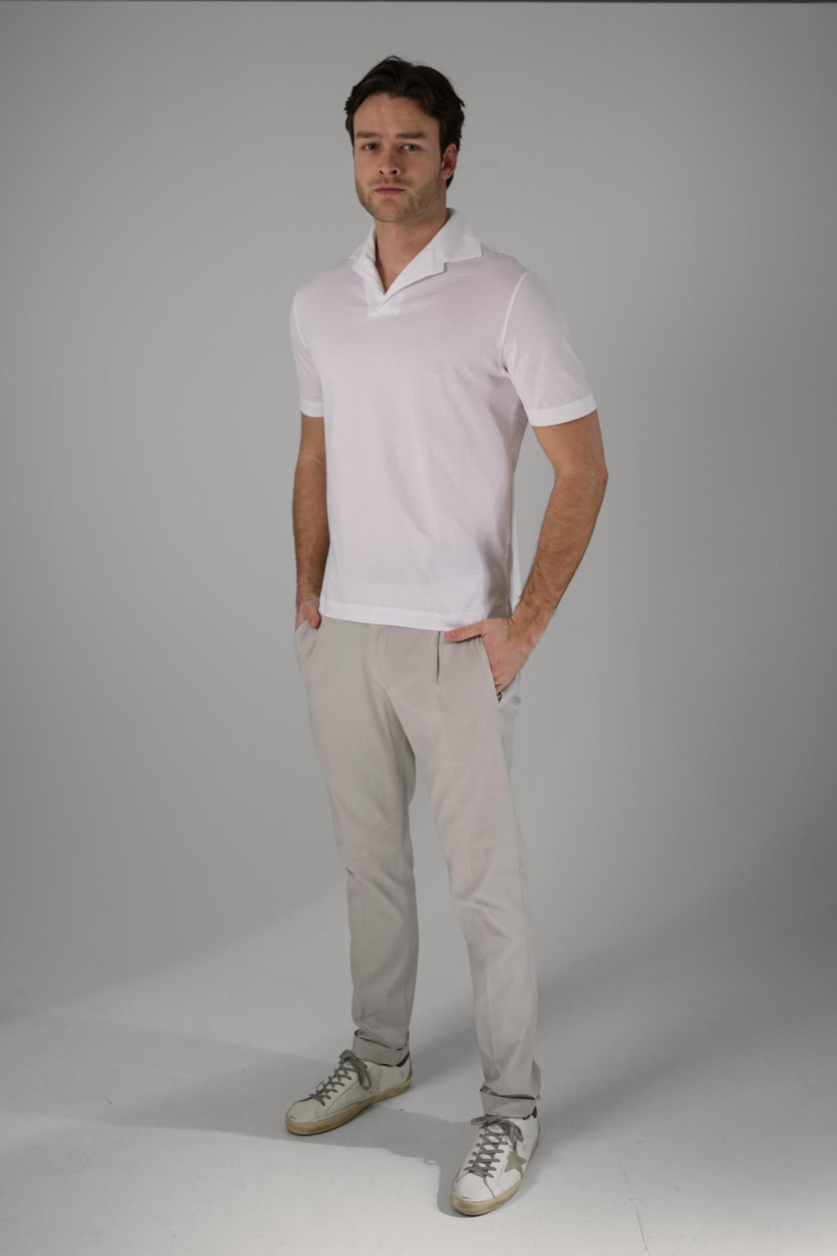 Filippo De Laurentiis Supima Luce Jerlux Polo T-Shirt White