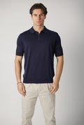 Filippo De Laurentiis Zip Polo Navy