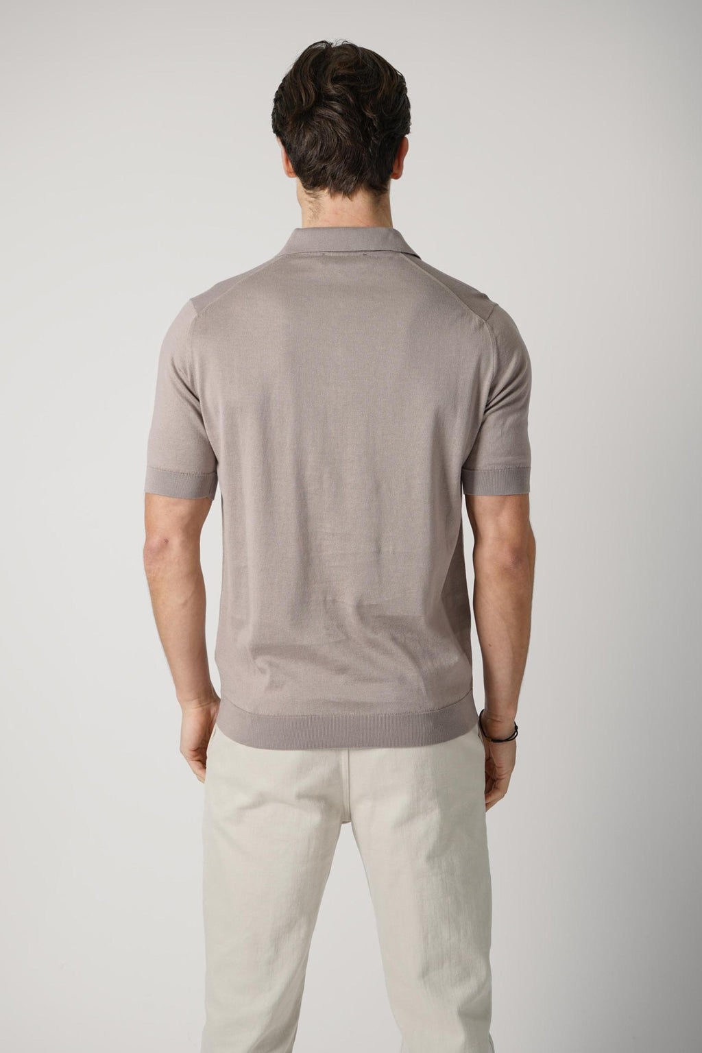 Filippo De Laurentiis Zip Polo Taupe