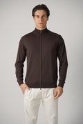 Filippo De Laurentiis Zip-Up Vest Cioccolato