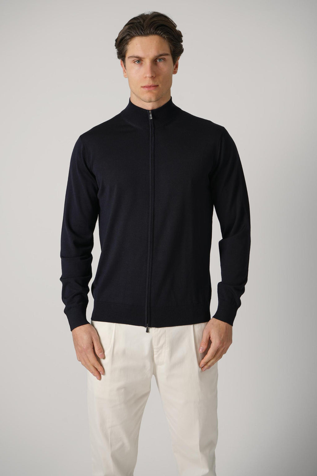 Filippo De Laurentiis Zip-Up Vest Navy