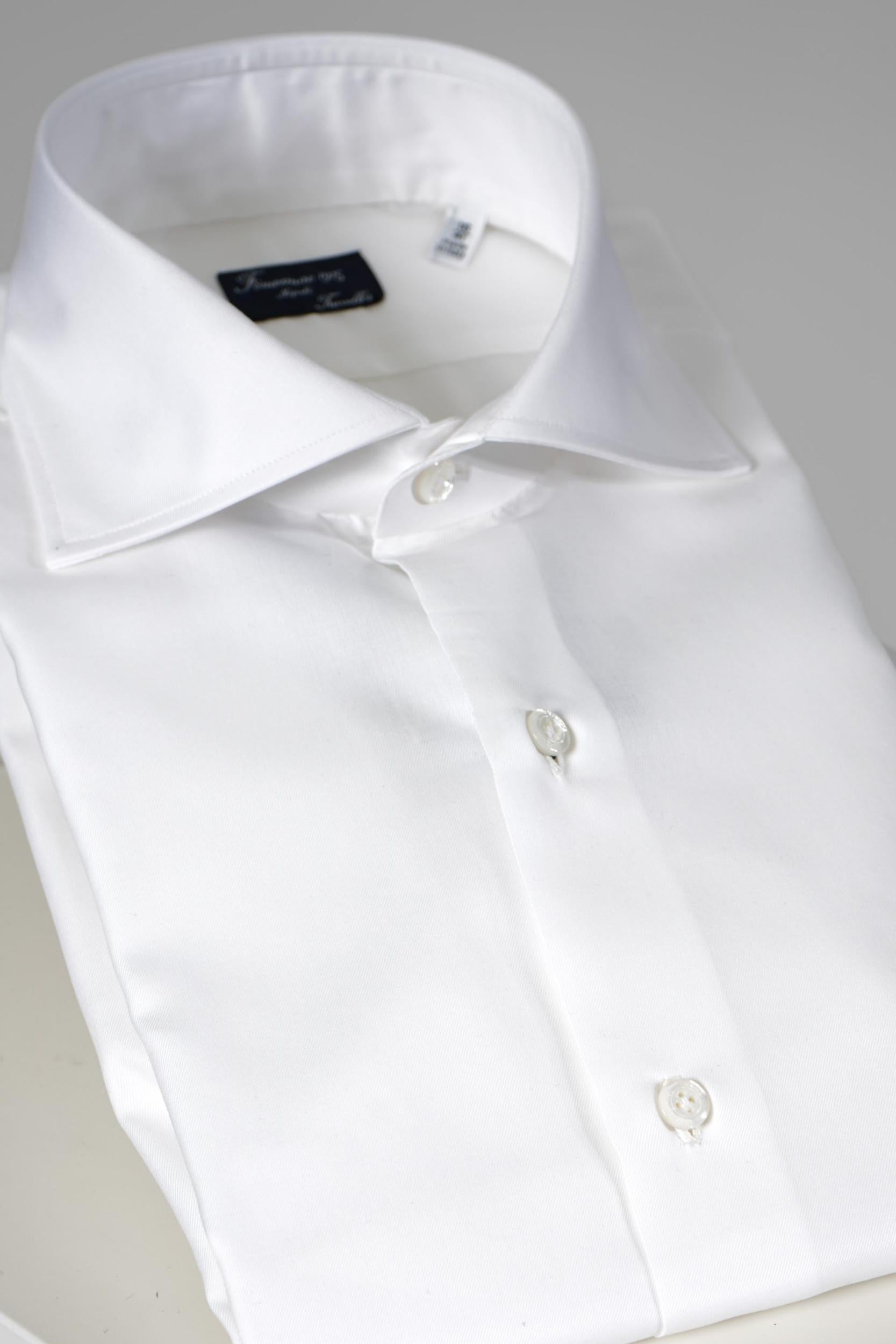 Finamore 1925 Napoli Light Twill Shirt White