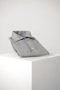 Finamore 1925 Napoli Open Collar Linen Shirt Grey
