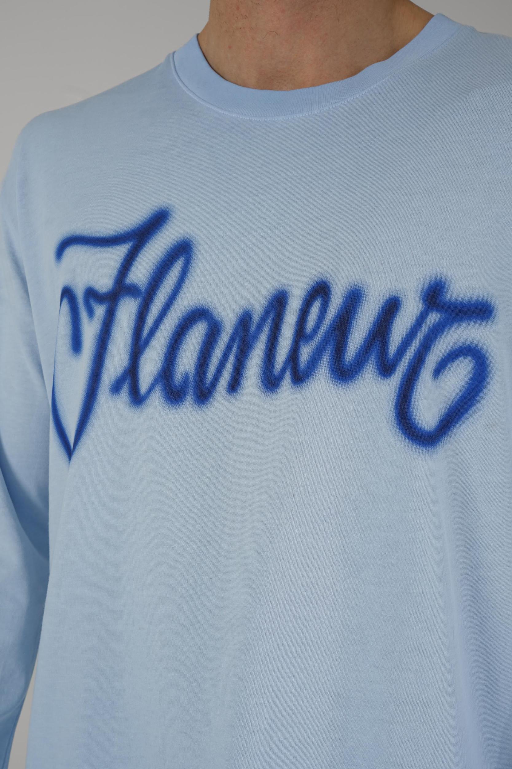 Flaneur Airbrush Summer Longsleeve Washed Blue