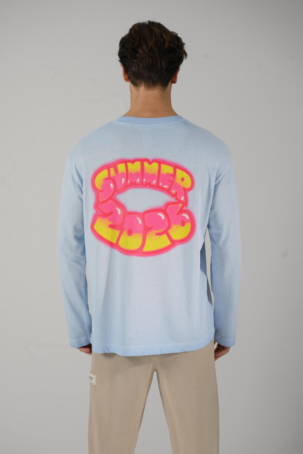 Flaneur Airbrush Summer Longsleeve Washed Blue