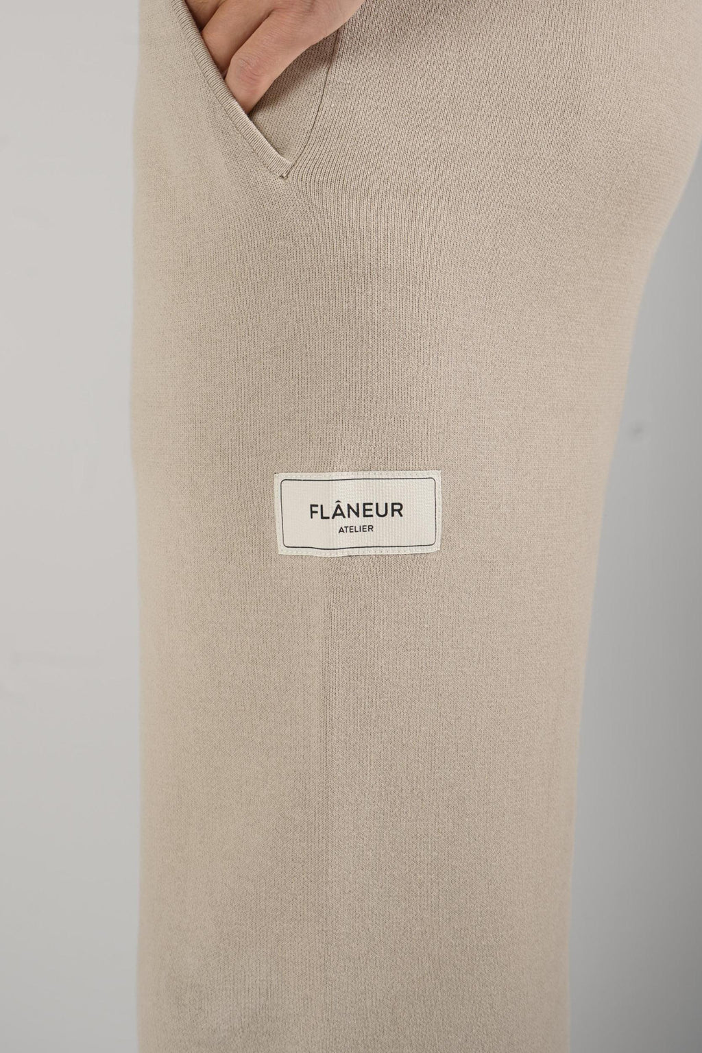 Flaneur Atelier Knit Trousers Beige
