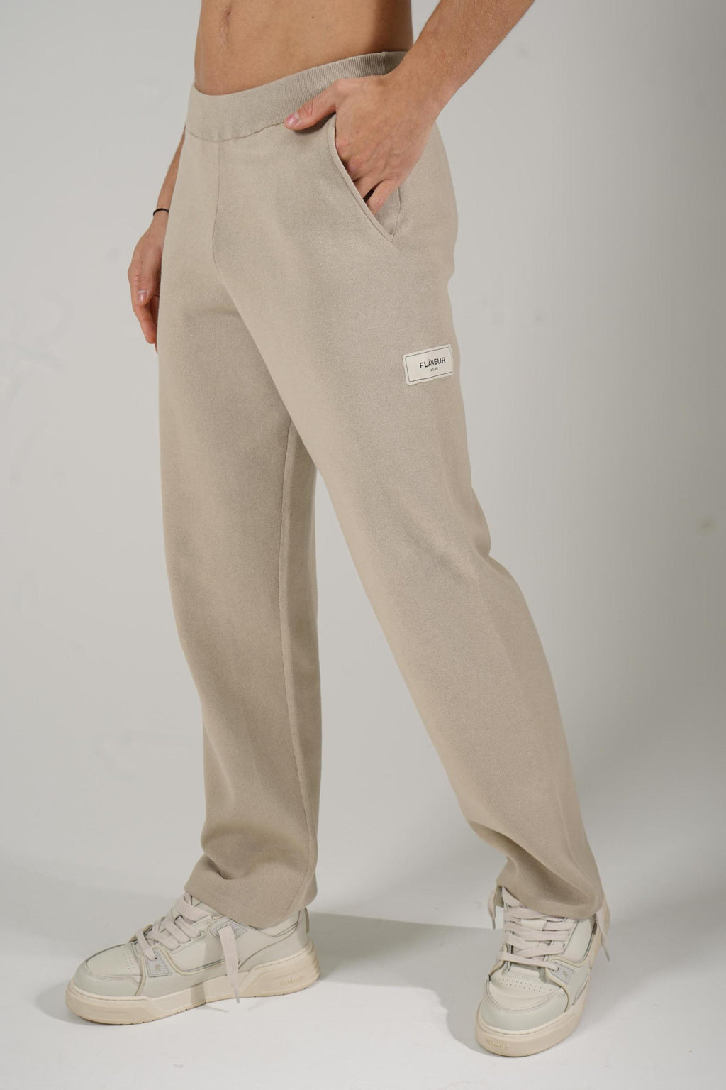 Flaneur Atelier Knit Trousers Beige