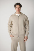 Flaneur Atelier Knit Zip-Up Beige