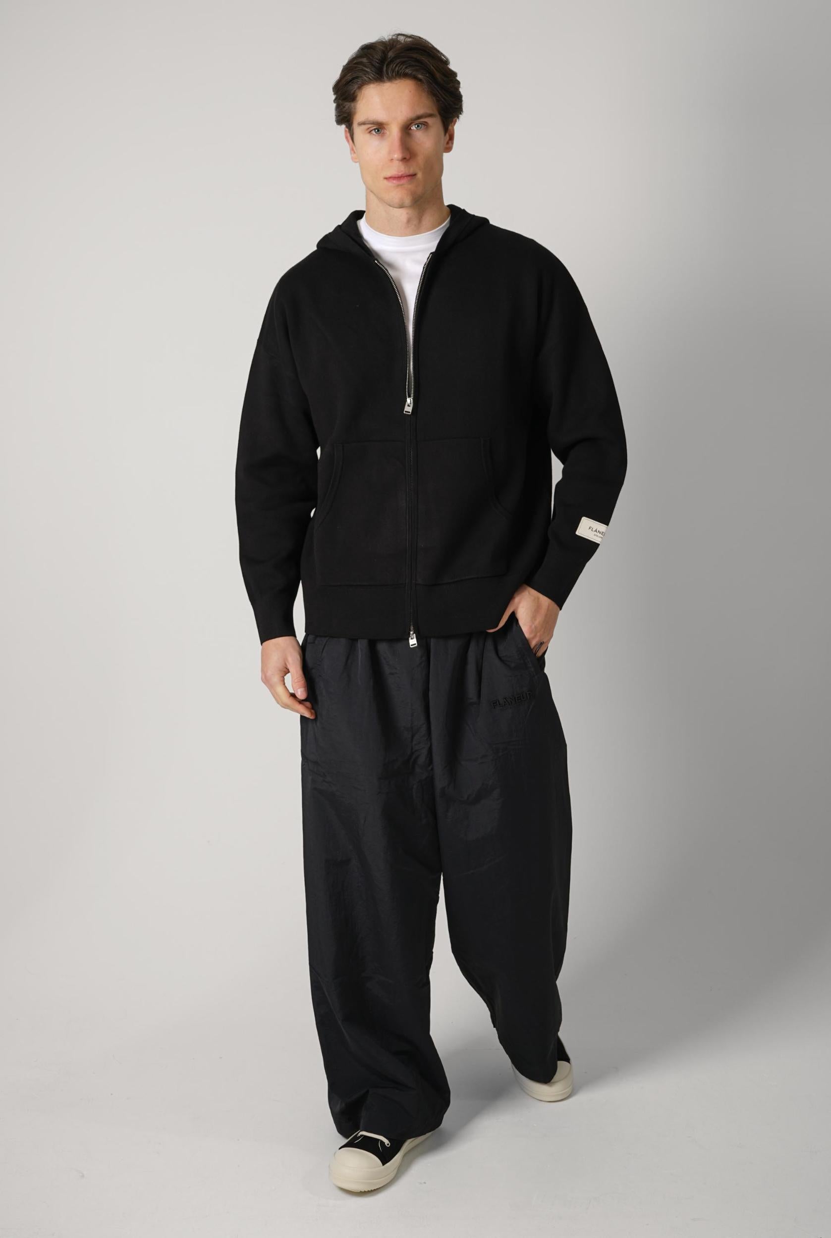Flaneur Atelier Knit Zip-Up Black