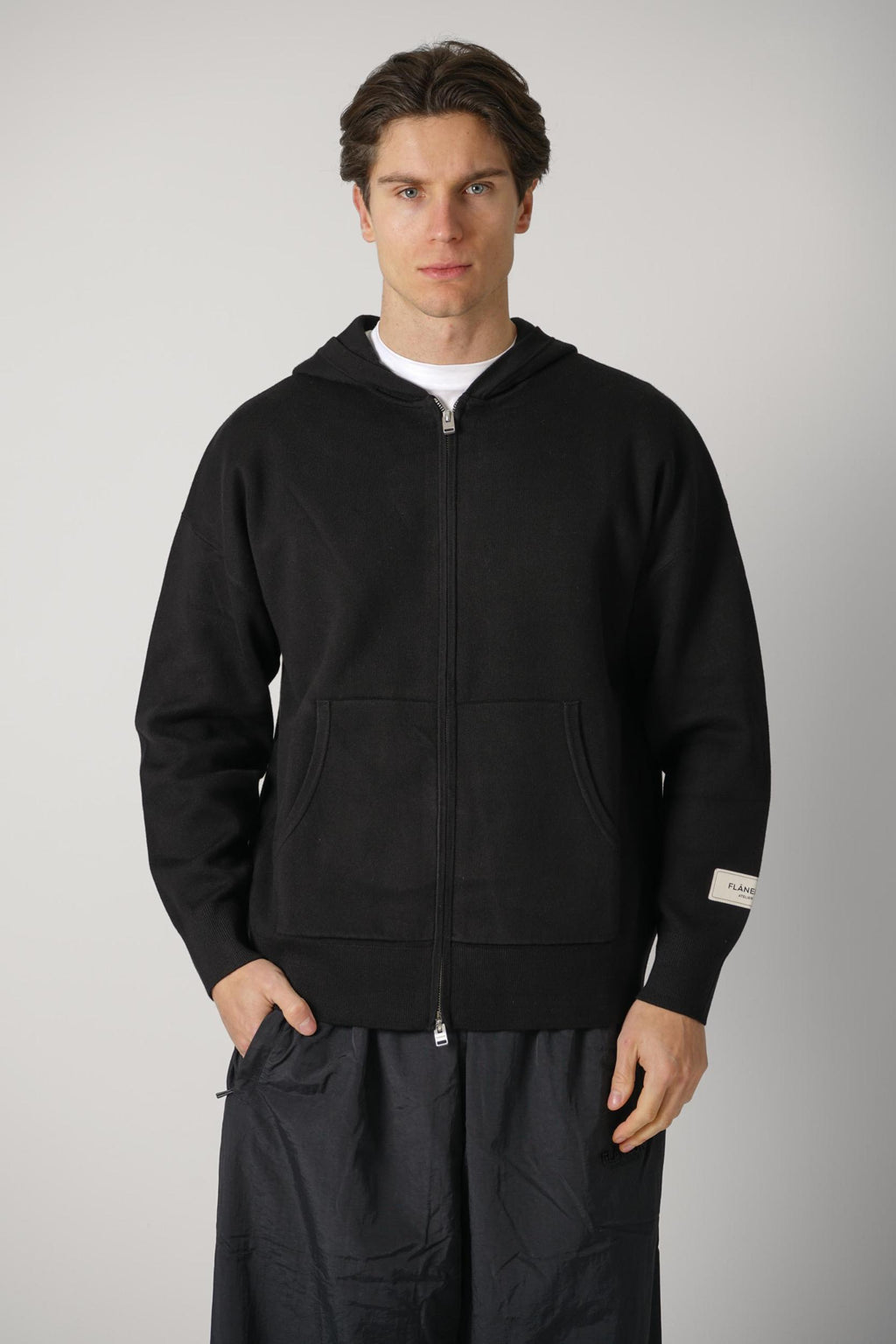 Flaneur Atelier Knit Zip-Up Black
