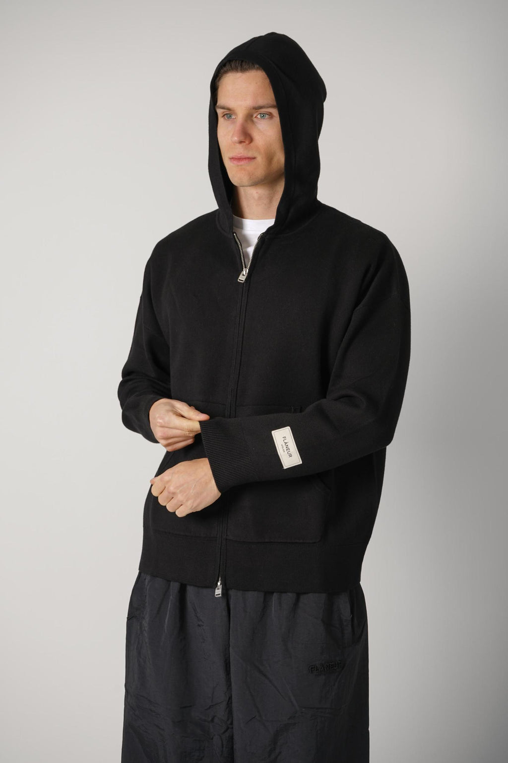 Flaneur Atelier Knit Zip-Up Black