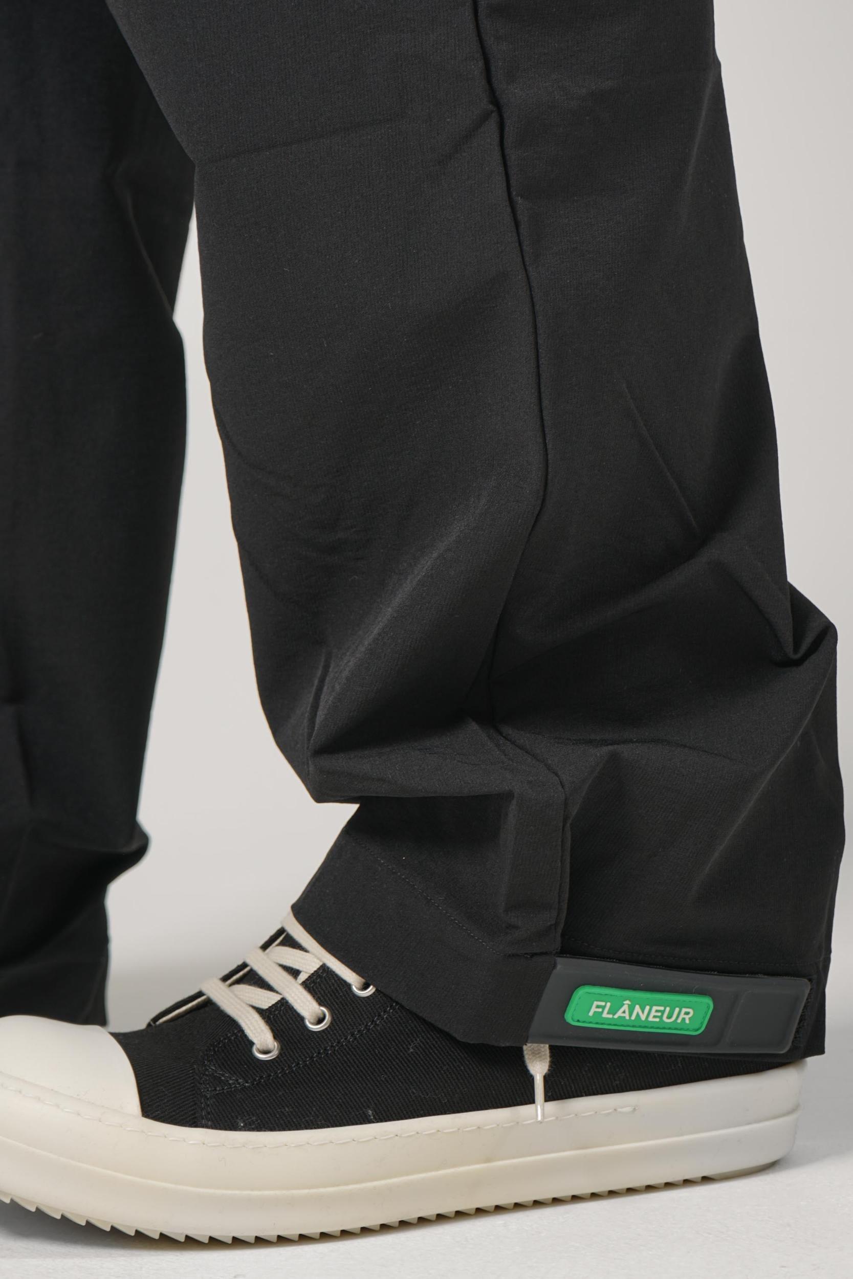 Flaneur Badge Formal Tech Pants Black