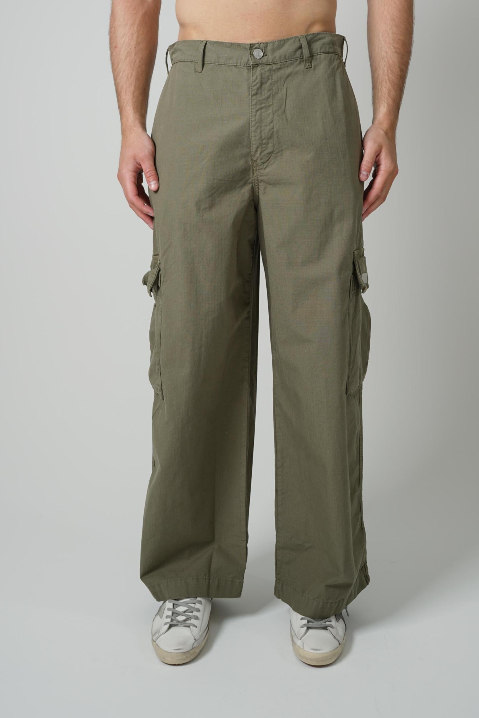 Flaneur Baggy Cargo Pants Washed Khaki