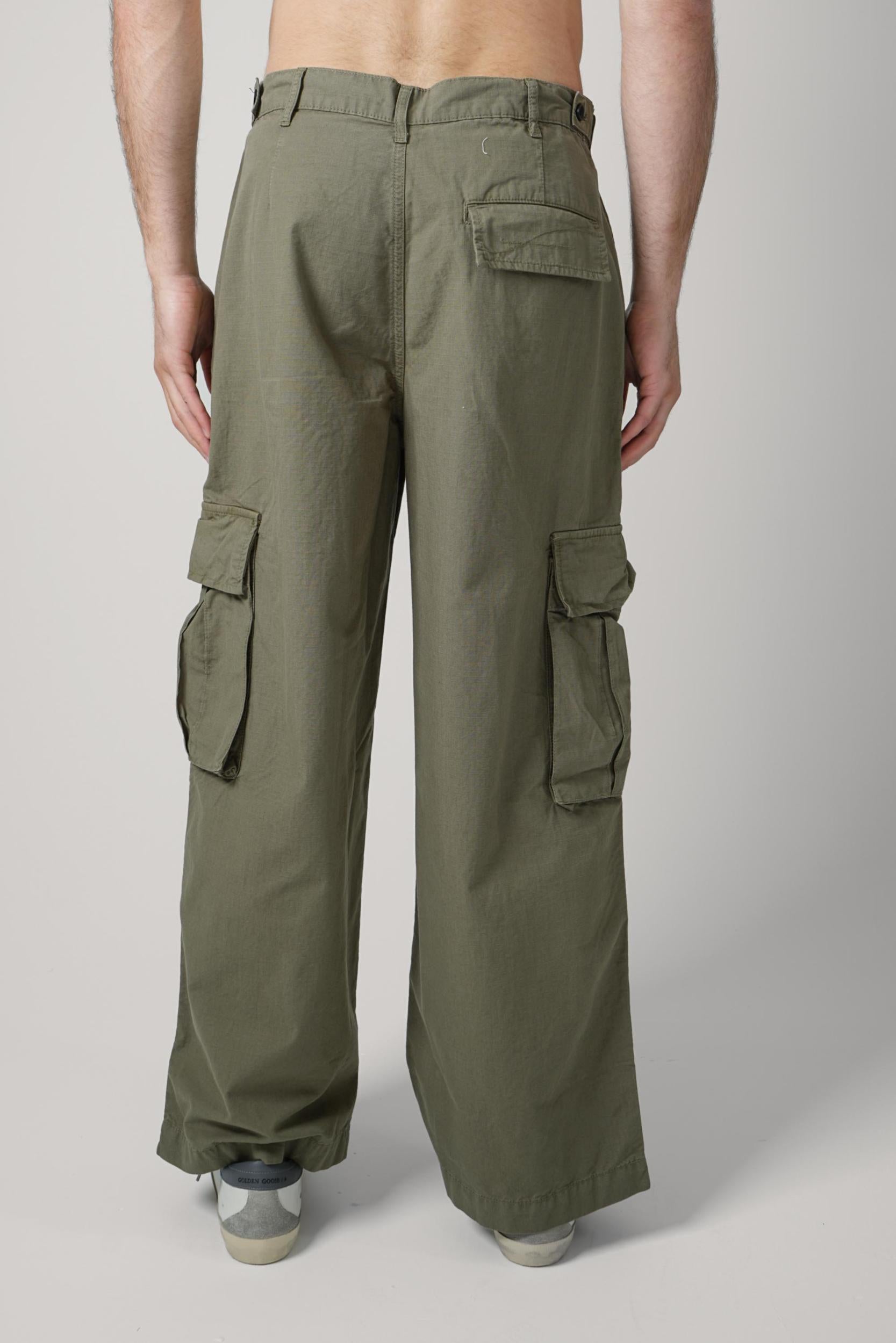 Flaneur Baggy Cargo Pants Washed Khaki