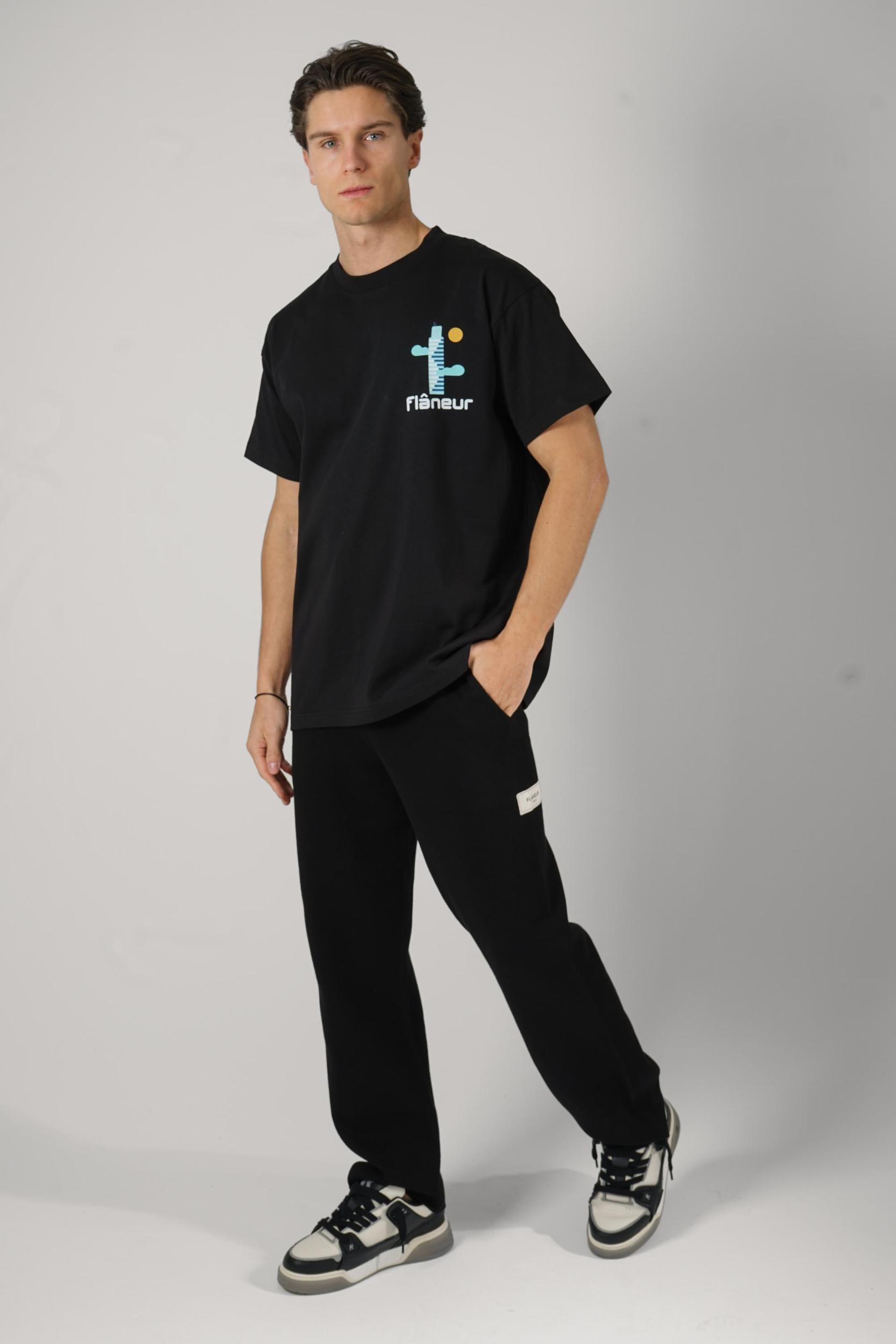 Flaneur Festival Map T-Shirt Black