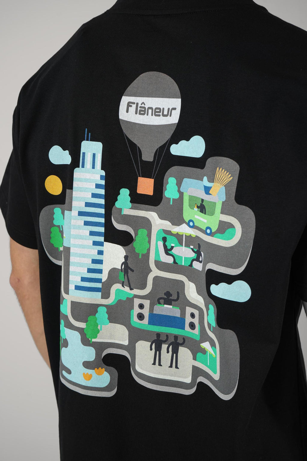 Flaneur Festival Map T-Shirt Black