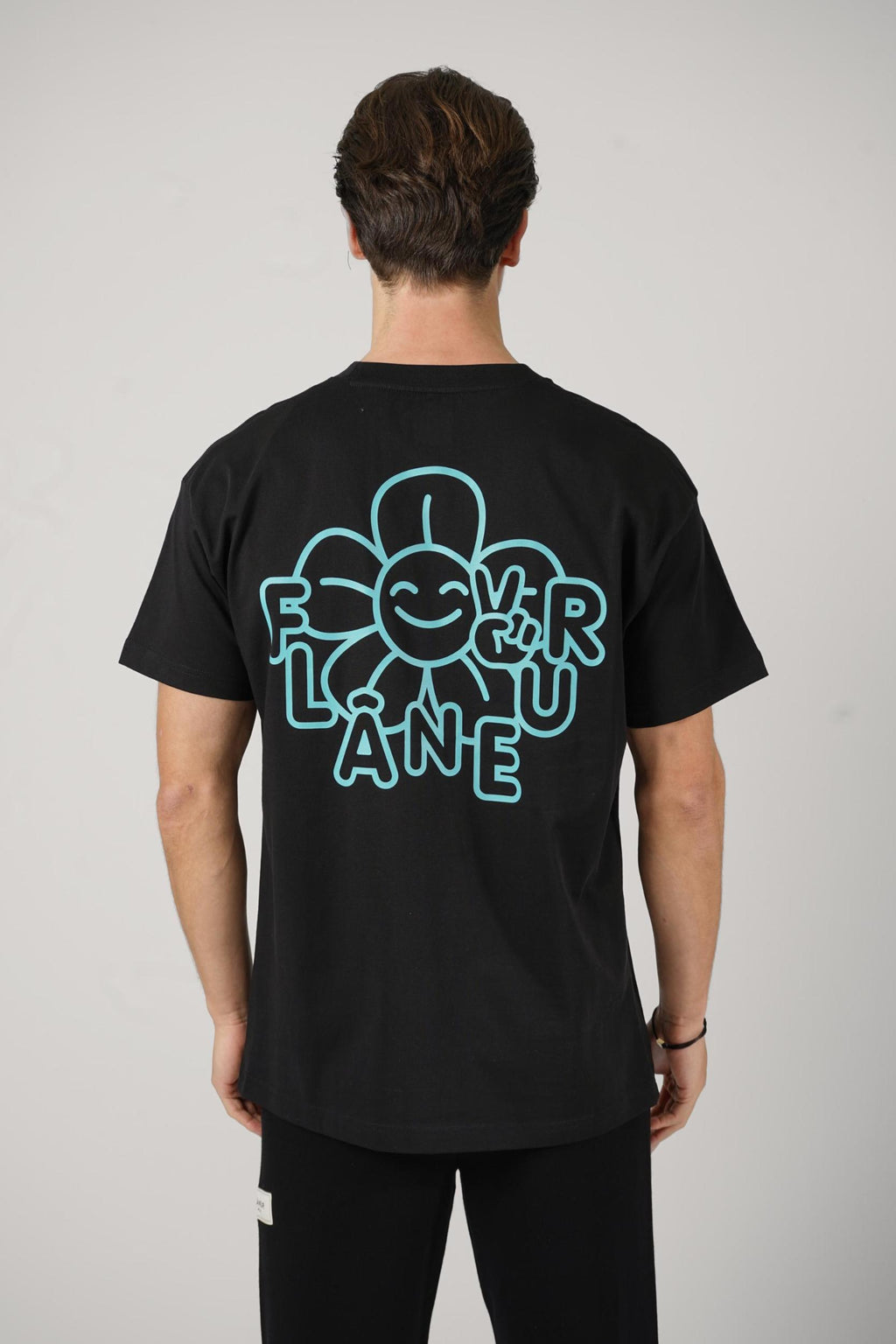 Flaneur Happy Flower T-Shirt Black