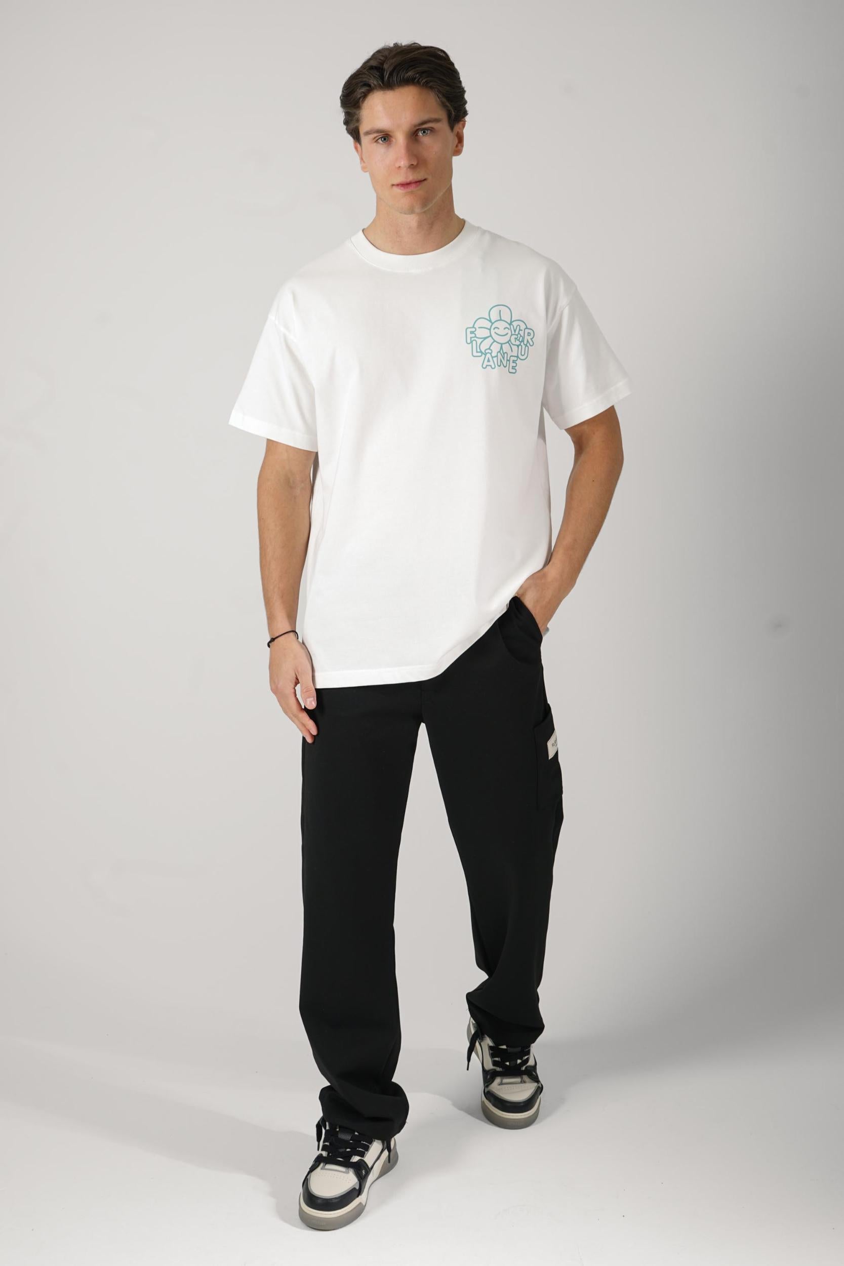 Flaneur Happy Flower T-Shirt White