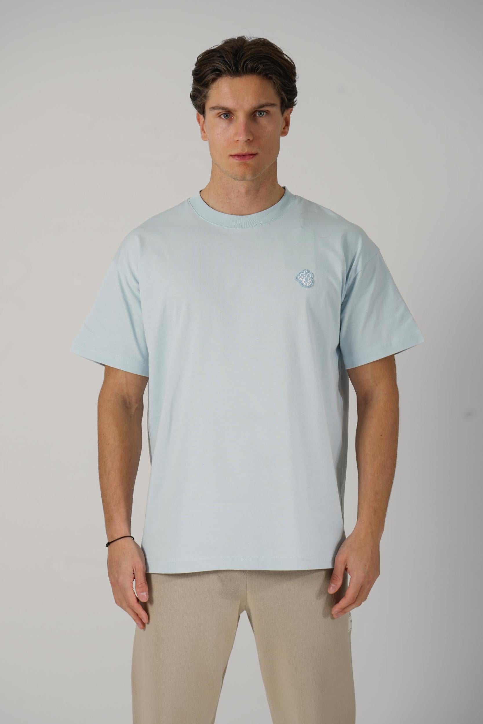 Flaneur Rubber Blossom T-Shirt Light Blue