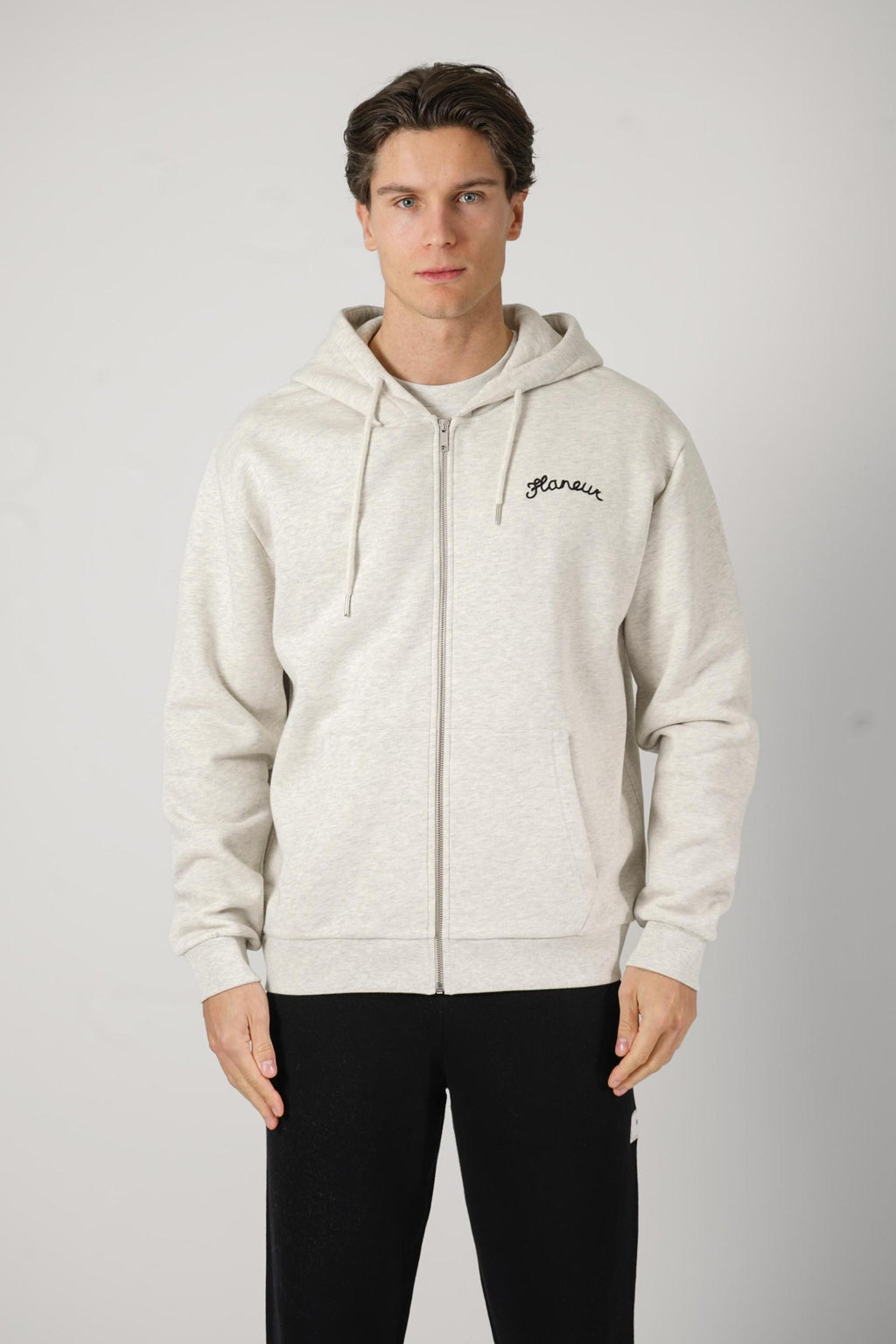 Flaneur Signature Zip-Up Grey
