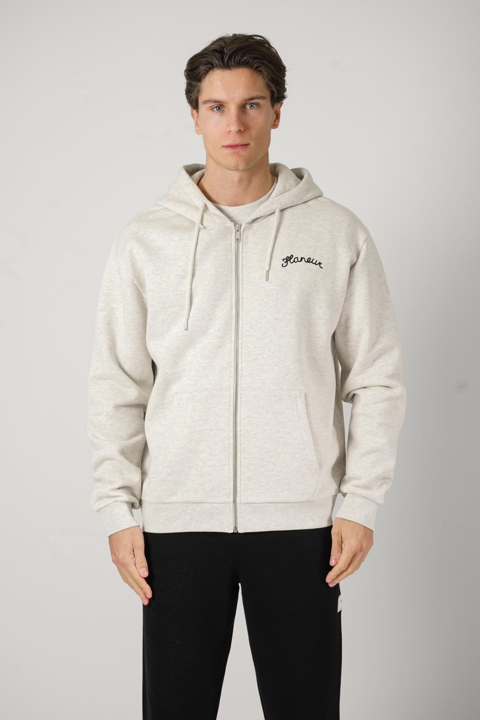 Flaneur Signature Zip-Up Grey
